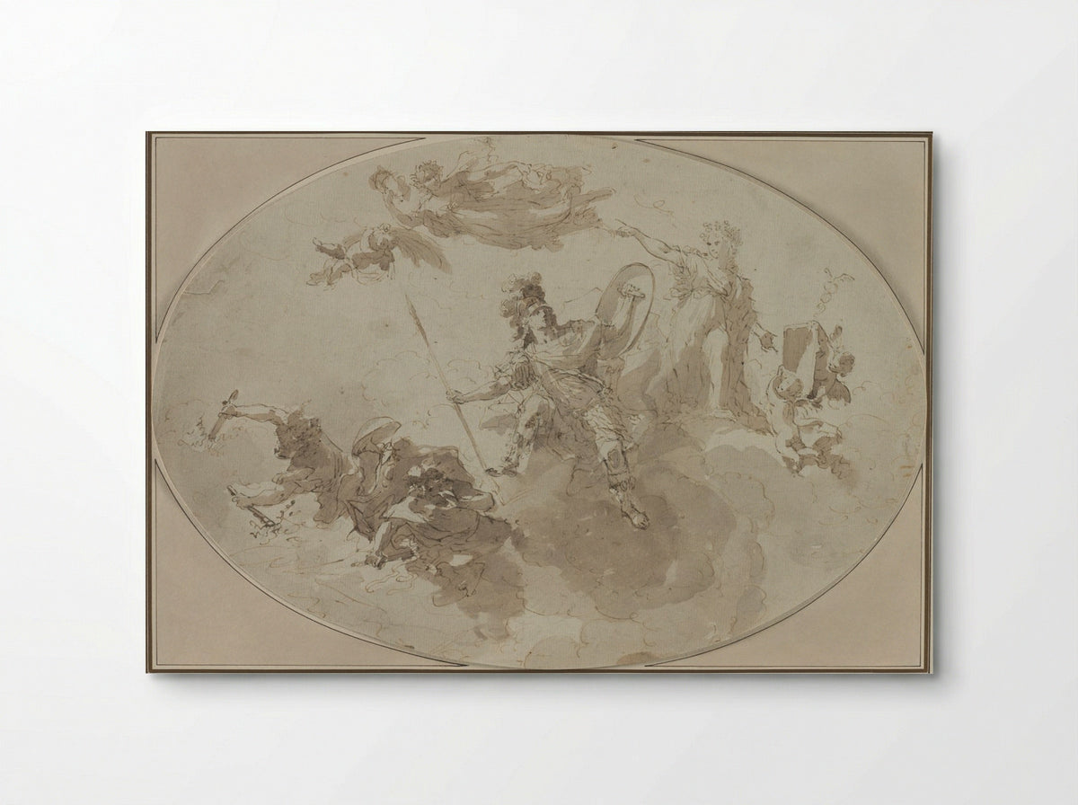 Ceiling Study: Allegory of Peace and War - Giuseppe Bernardino Bison - Poster