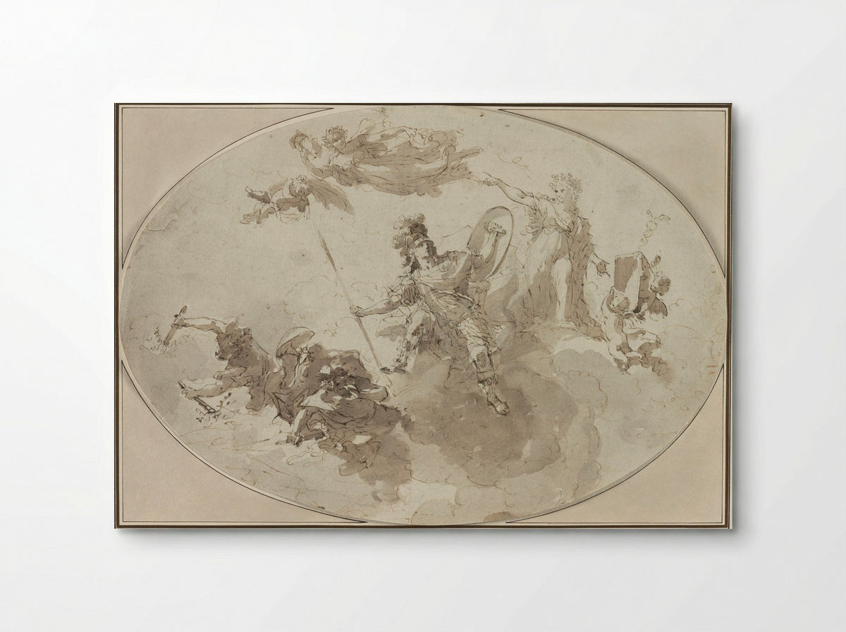Ceiling Study: Allegory of Peace and War - Giuseppe Bernardino Bison - Poster