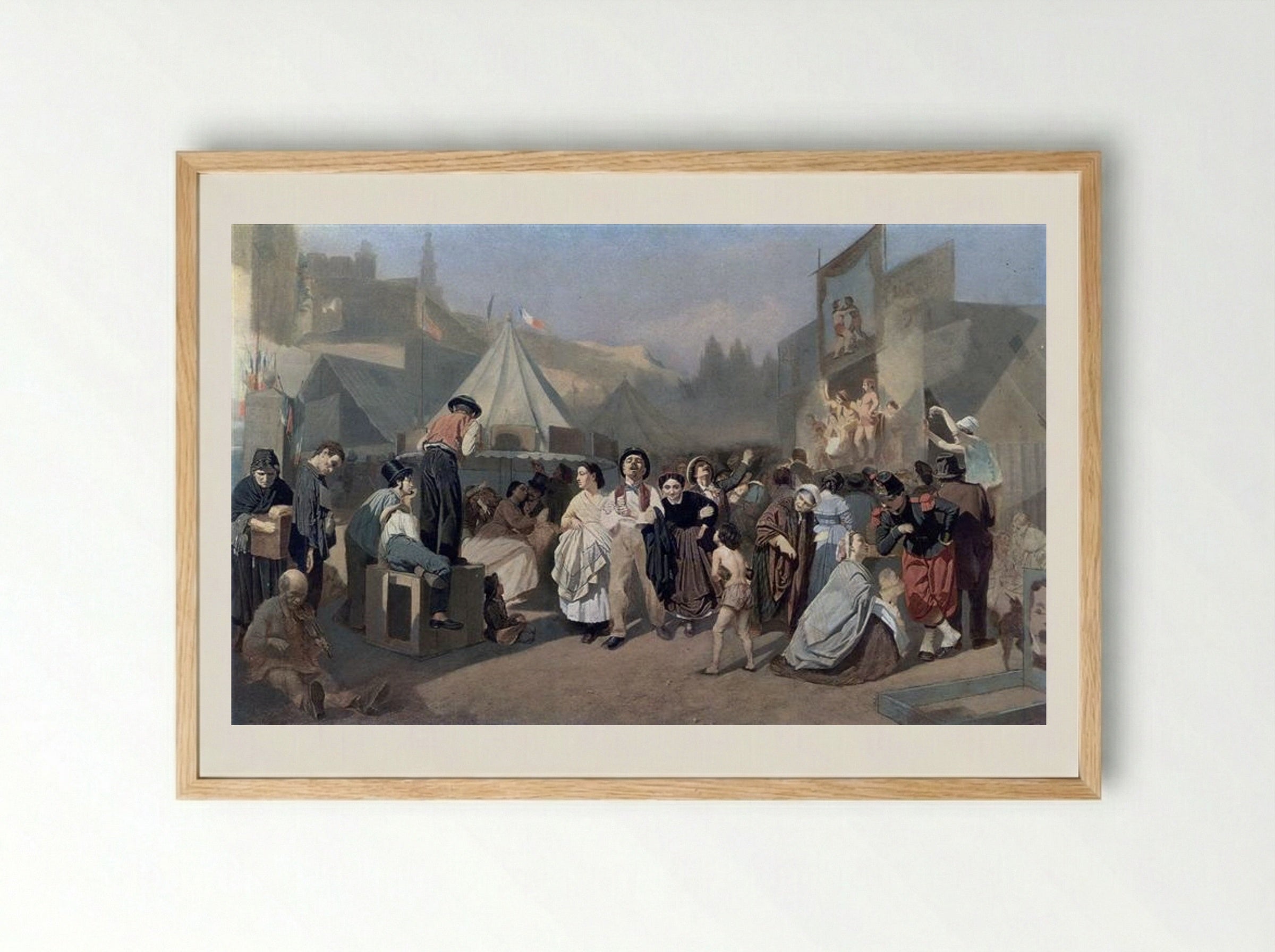 Celebration in the Outskirts of Paris (in Montmartre) - Vasily Perov - Framed Print Wood
