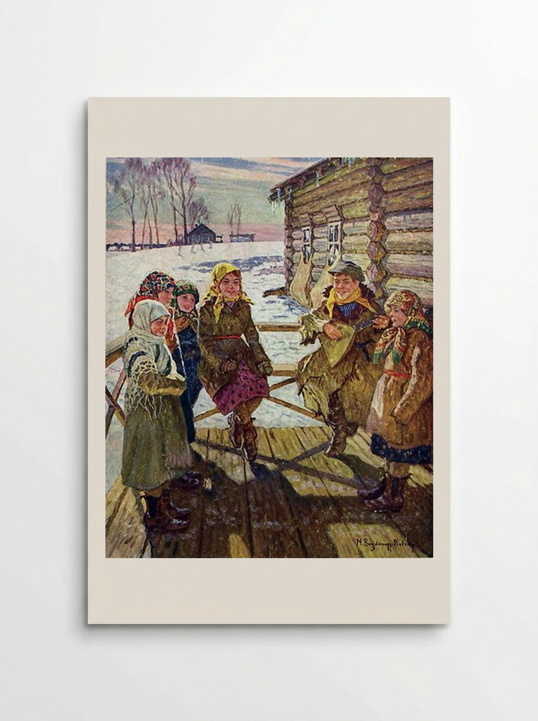 Celebration on a Steps - Nikolay Bogdanov-Belsky - Poster