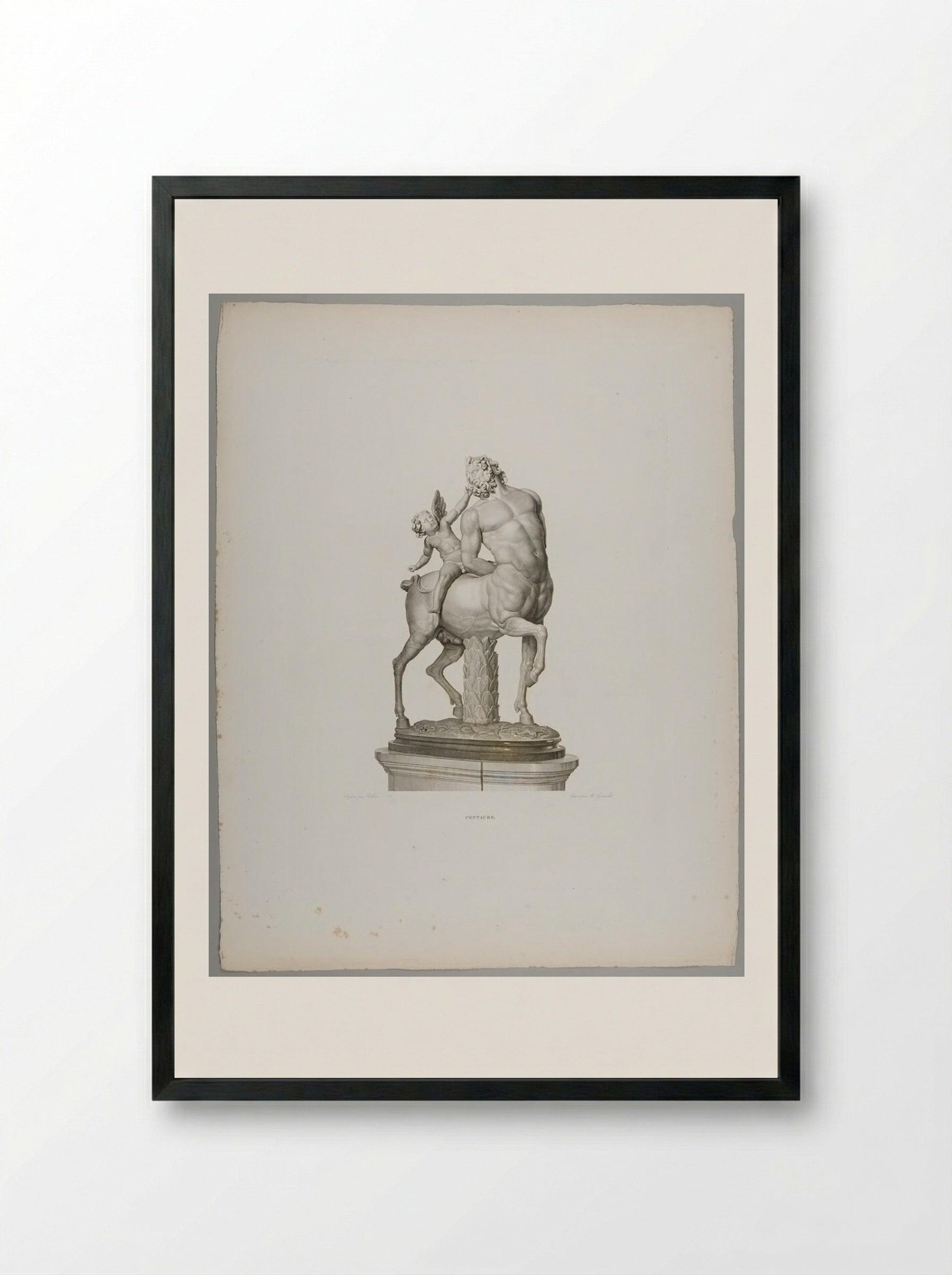 Centaur, after the Antique - Abraham Girardet - Framed Print Black