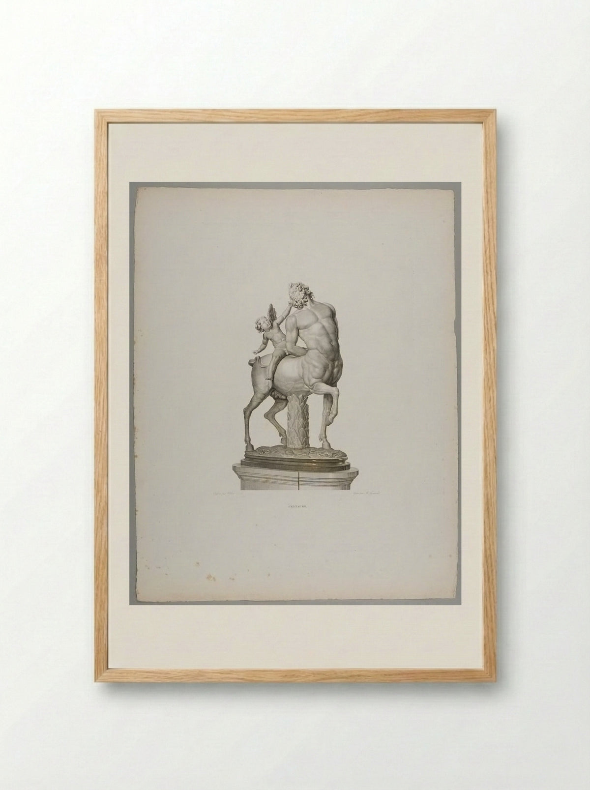 Centaur, after the Antique - Abraham Girardet - Framed Print Wood