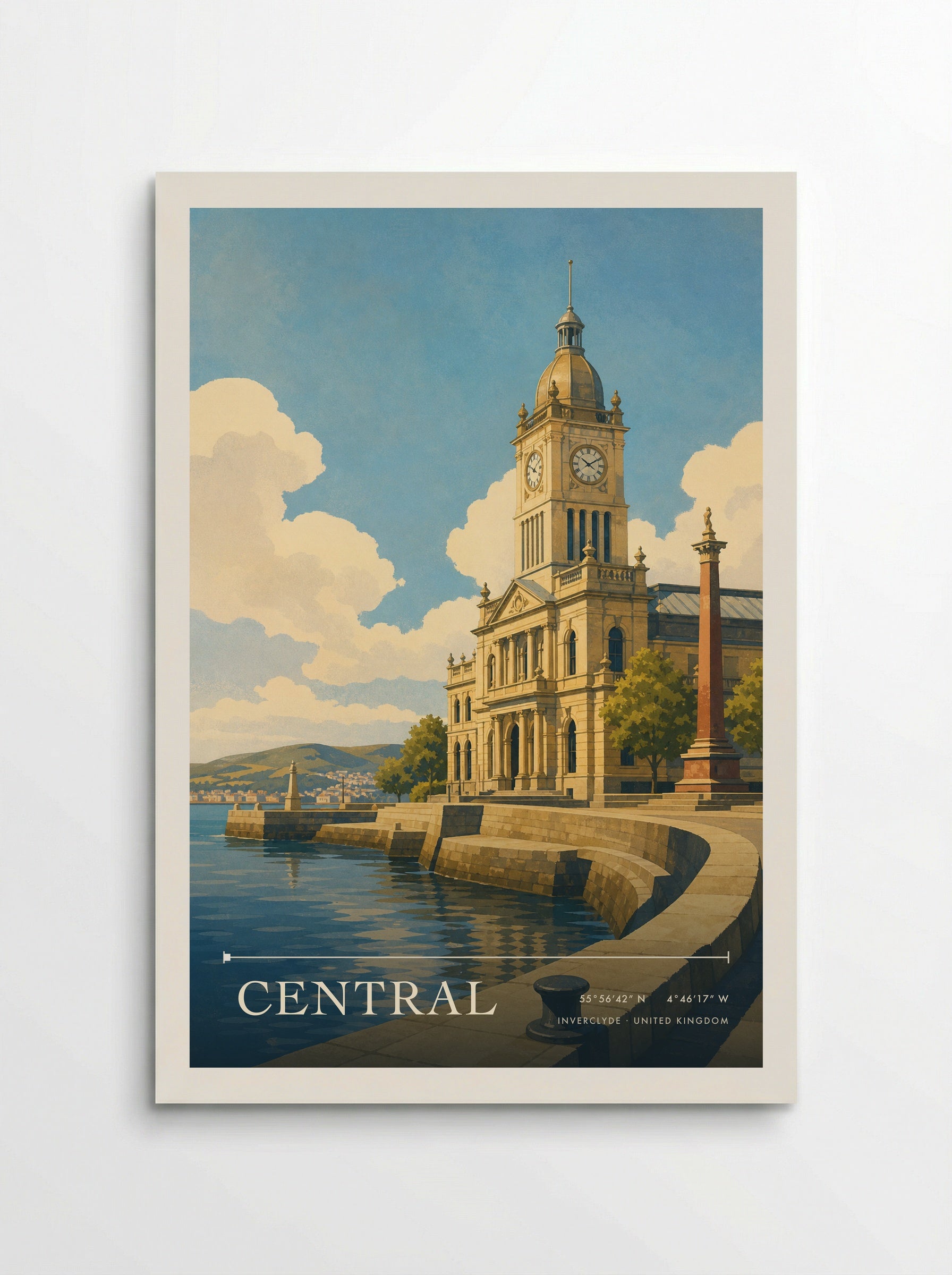 Central Inverclyde United Kingdom Travel Poster - Poster