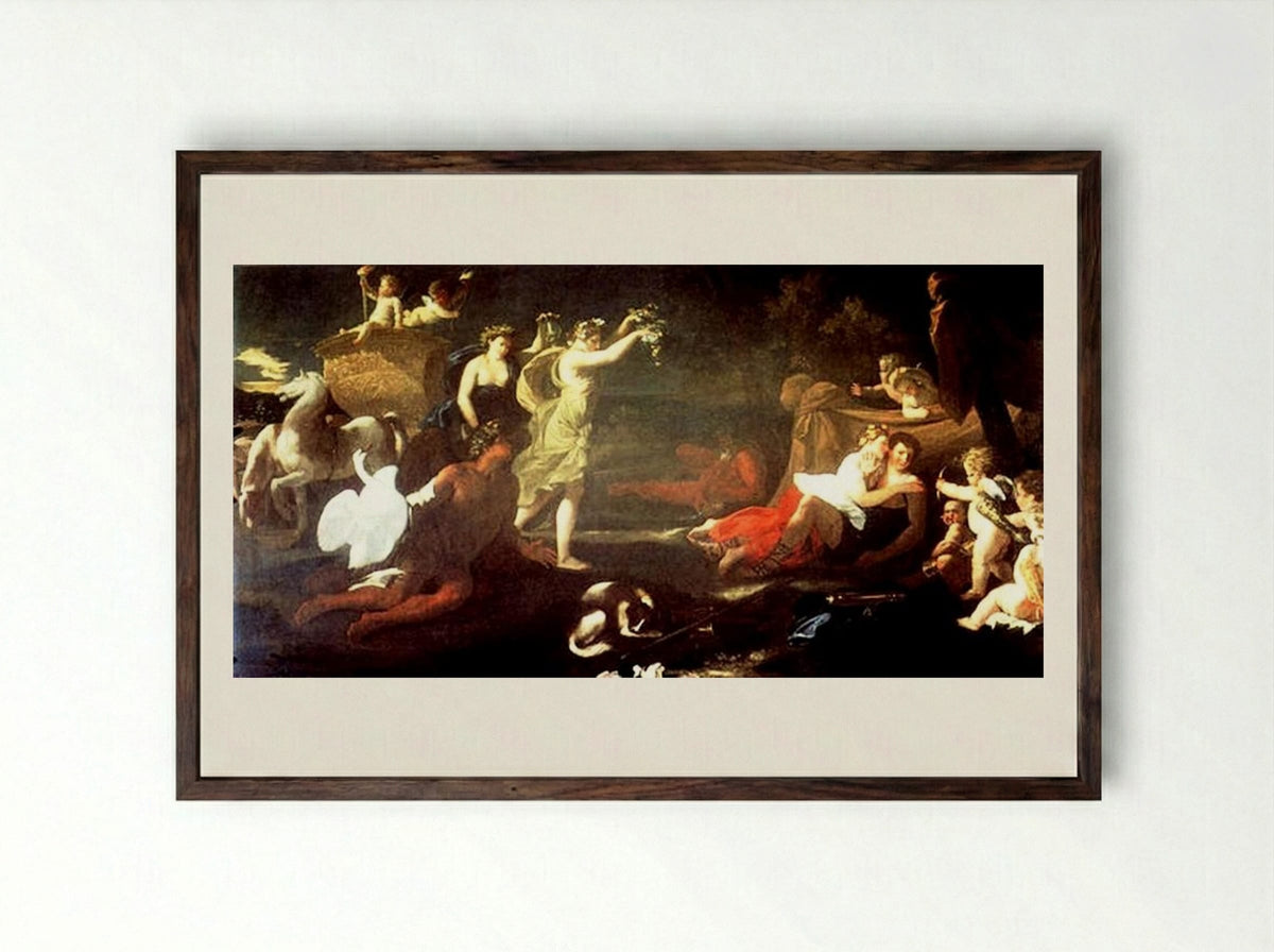 Cephalus and Aurora - Nicolas Poussin - Framed Print Dark Wood
