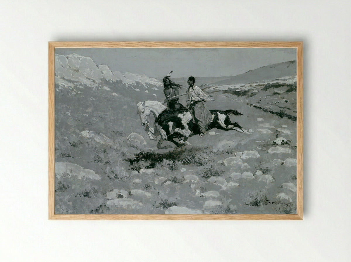 Ceremony of the Fastest Horse - Frederic Remington - Framed Print Wood