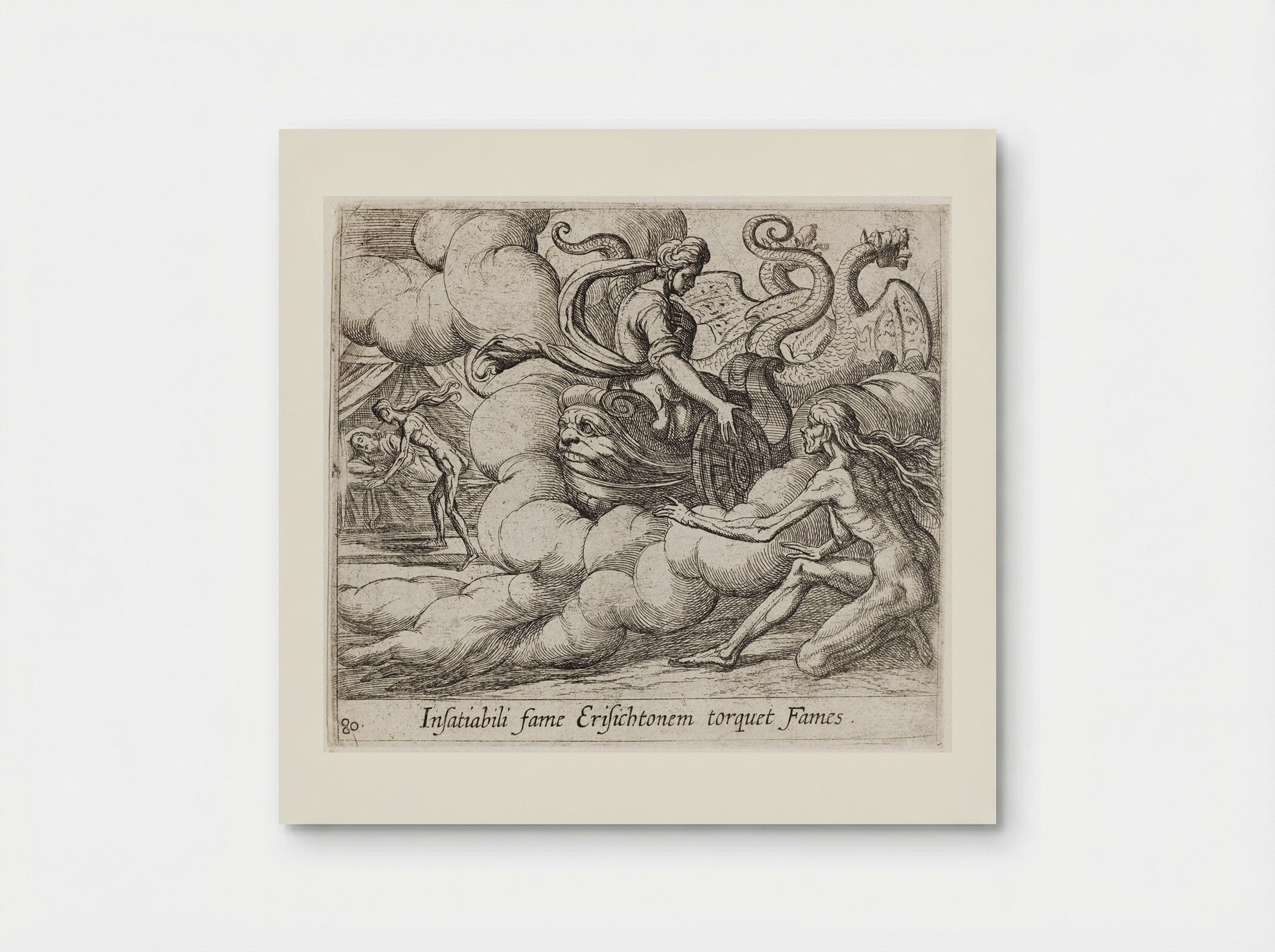 Ceres' Nymph Telling Famine to Strike Erysichthon - Antonio Tempesta - Poster