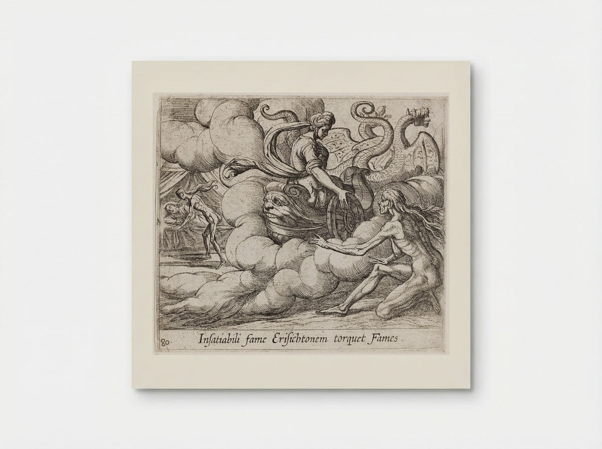 Ceres' Nymph Telling Famine to Strike Erysichthon - Antonio Tempesta - Poster