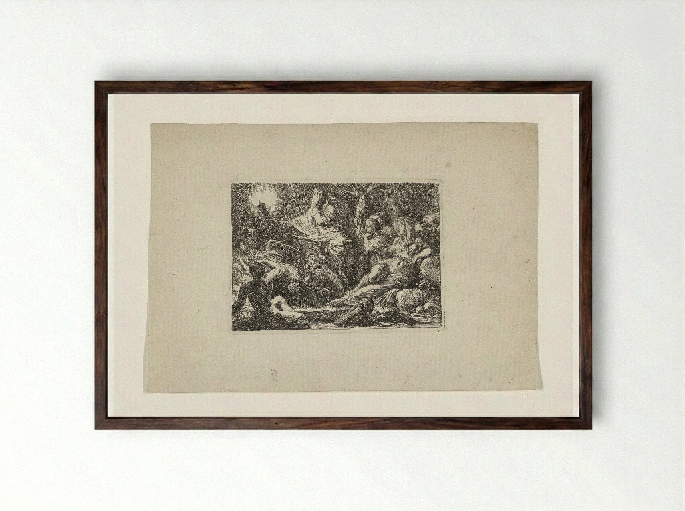 Ceres Searching for Proserpina - Gerard de Lairesse - Framed Print Dark Wood