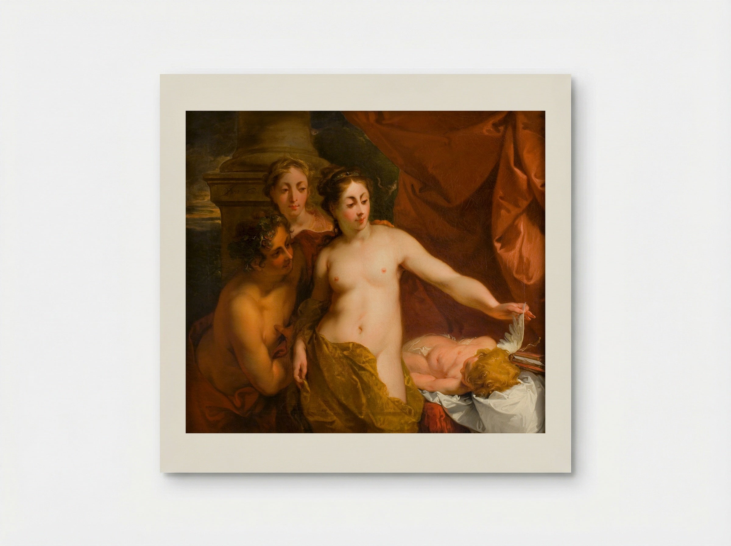 Ceres, Venus, Bacchus en slapende Amor - Jacob de Wit - Poster