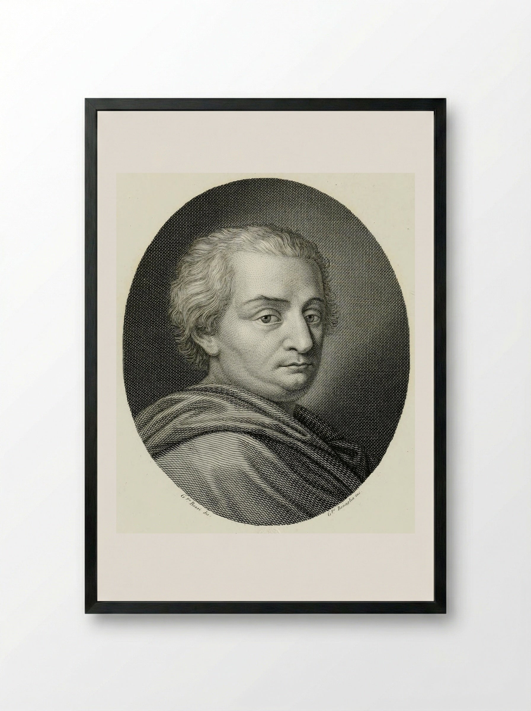Cesare Bonesana, Marchese di Beccaria - Giuseppe Benaglia - Framed Print Black