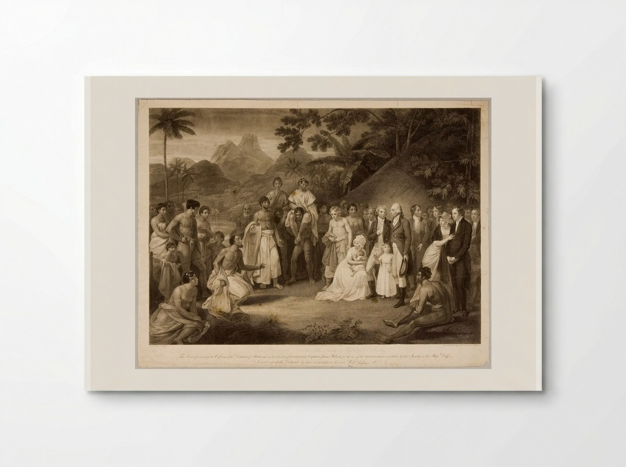 Cession of the District of Matavai in the Island of Otaheite to Captain James Wilson for the Use of the Missionaries - Francesco Bartolozzi - Poster