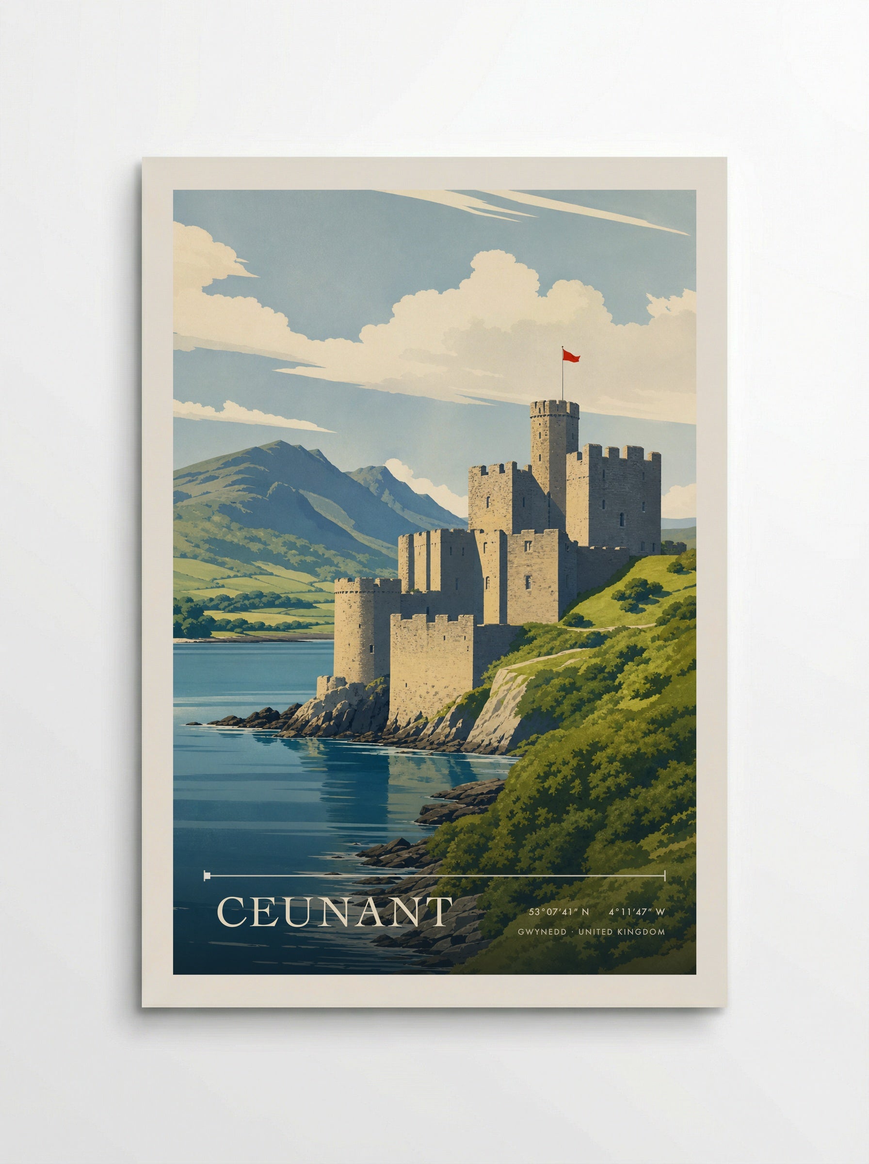 Ceunant Gwynedd United Kingdom Travel Poster - Poster
