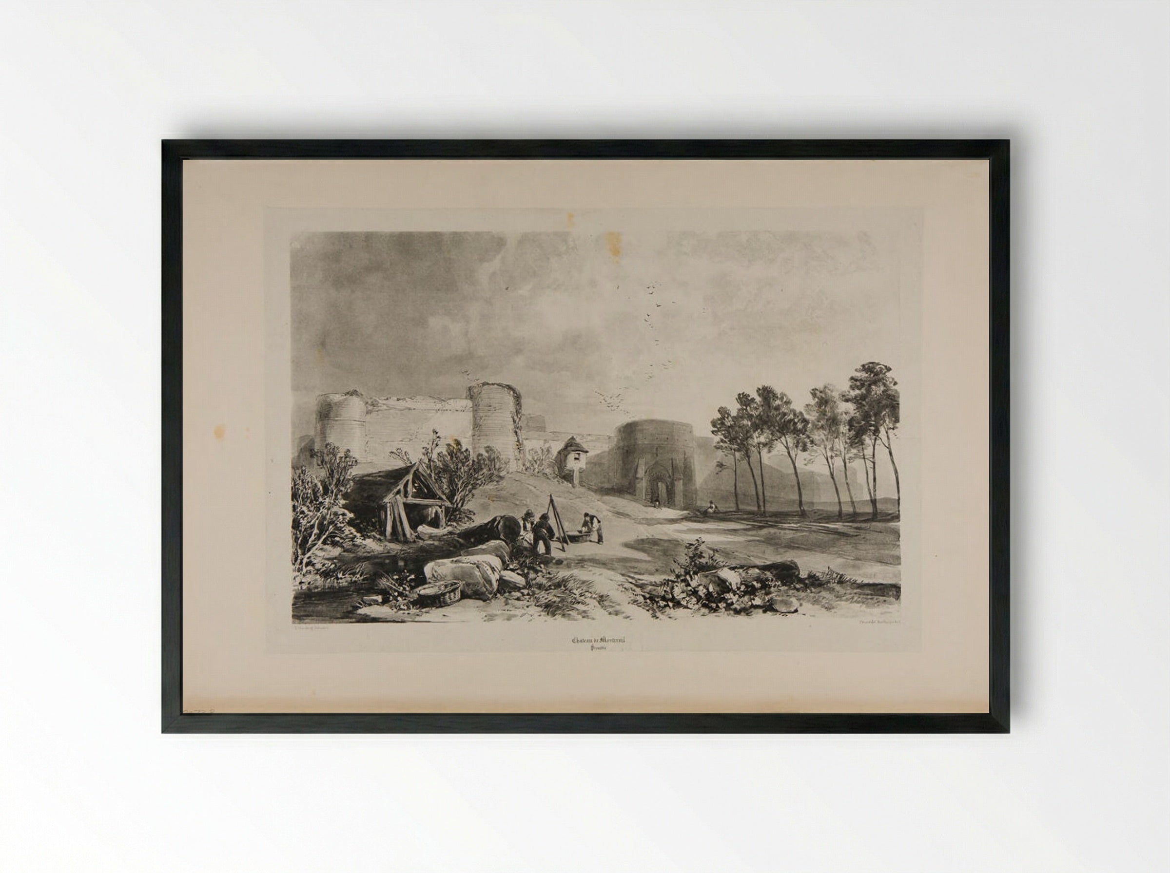 Château de Montreuil - James Duffield Harding - Framed Print Black