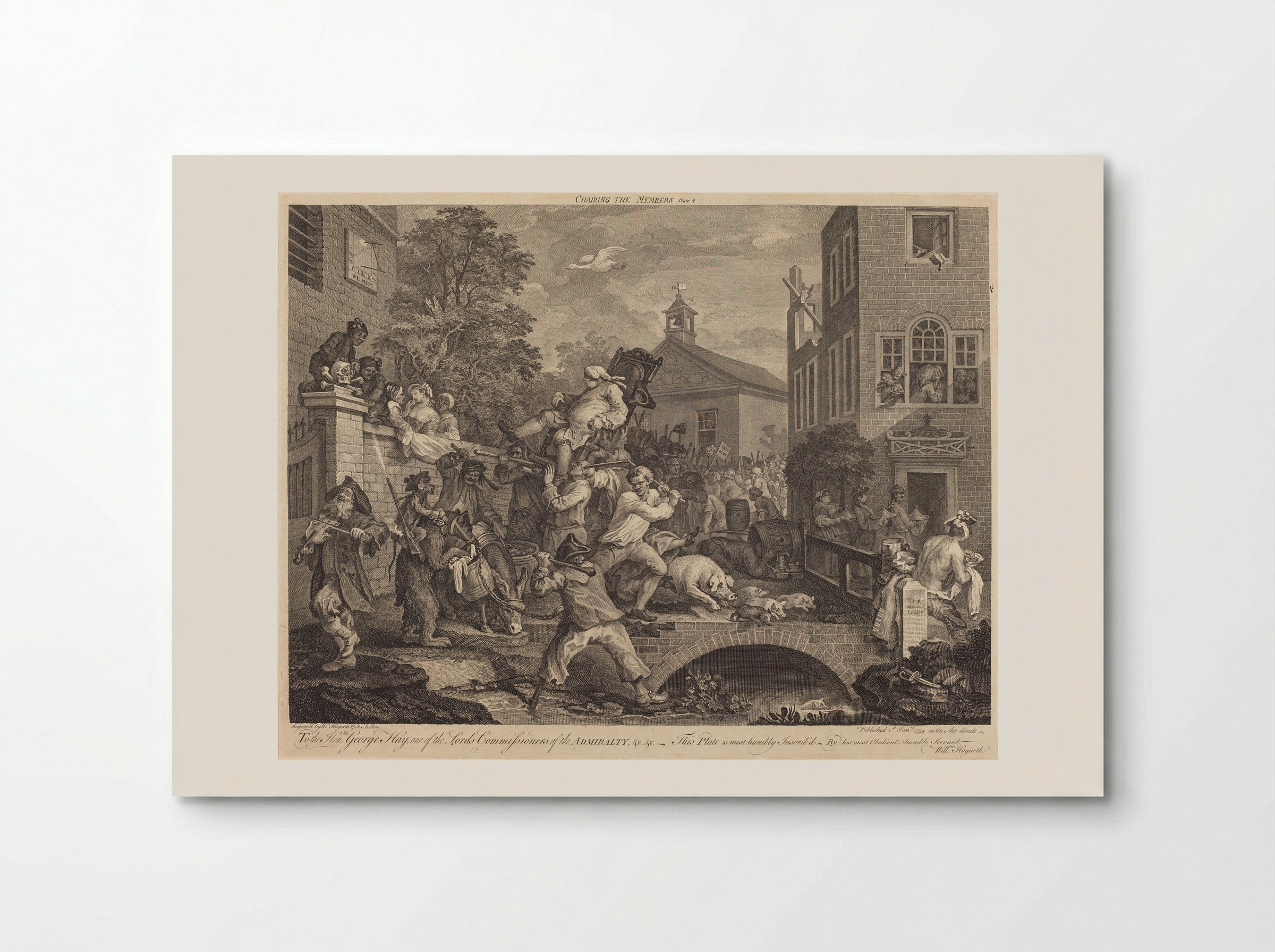 Chairing the Members - William Hogarth - Poster