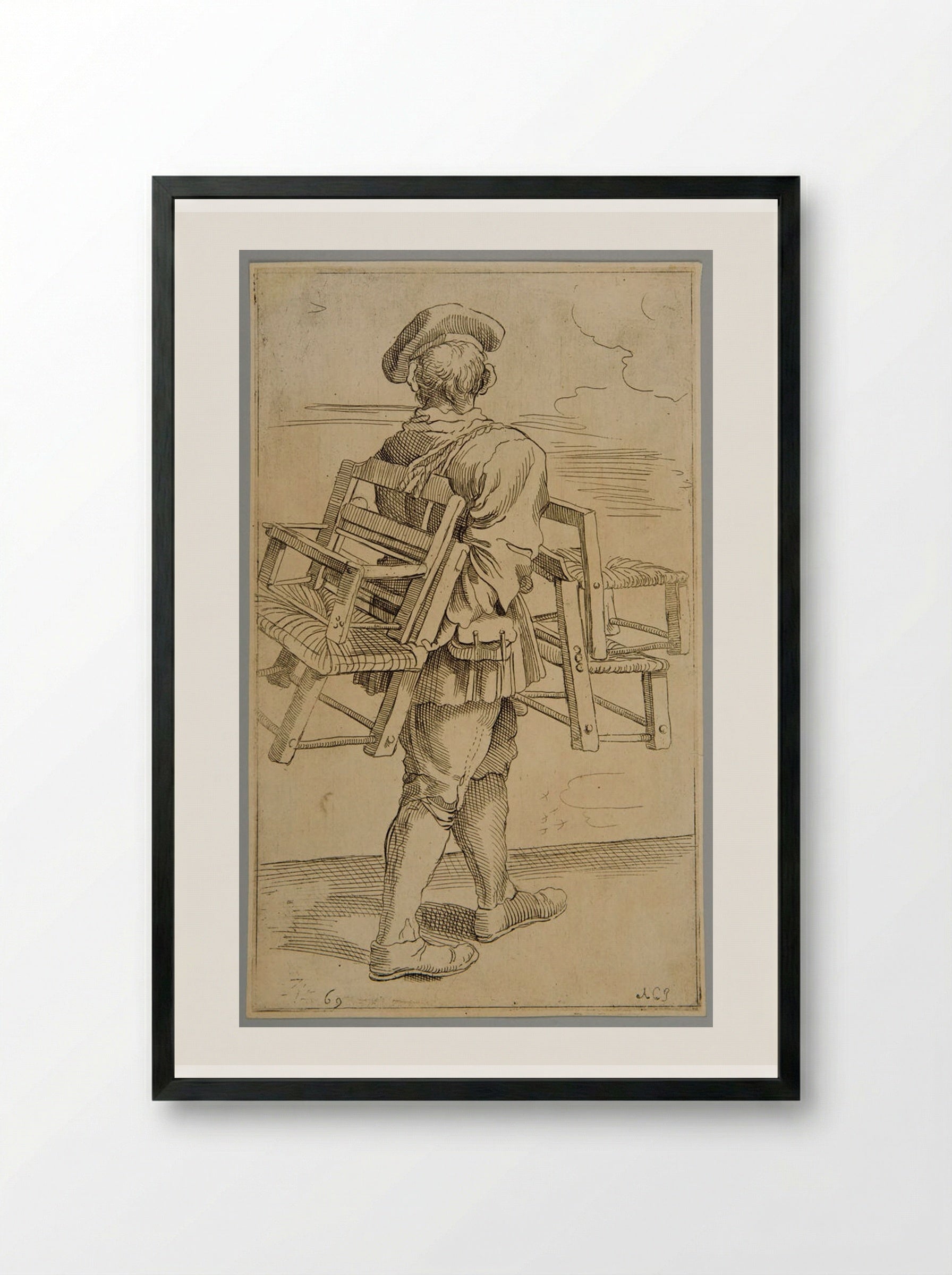 Chairmaker - Simon Guillain - Framed Print Black