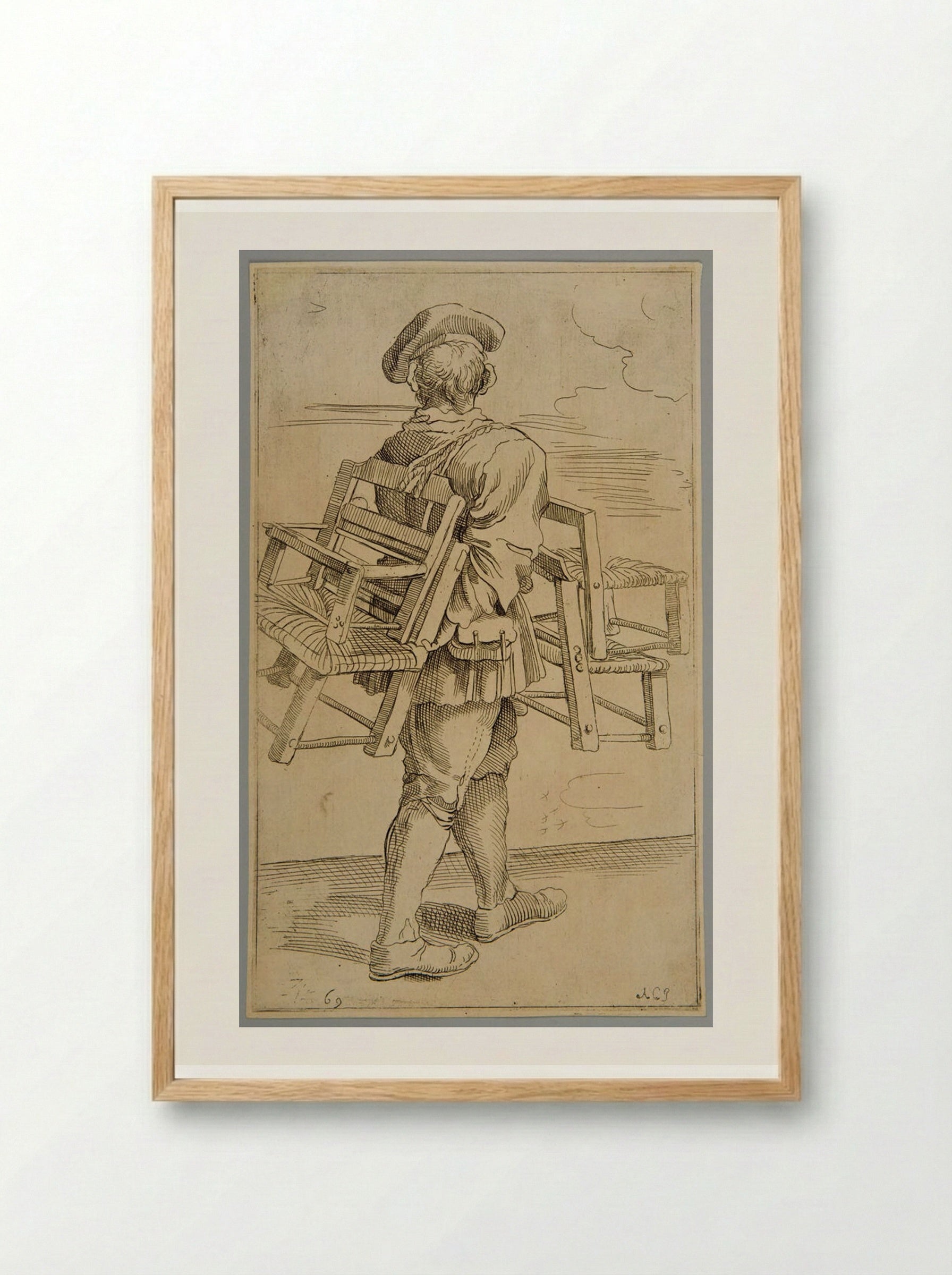 Chairmaker - Simon Guillain - Framed Print Wood