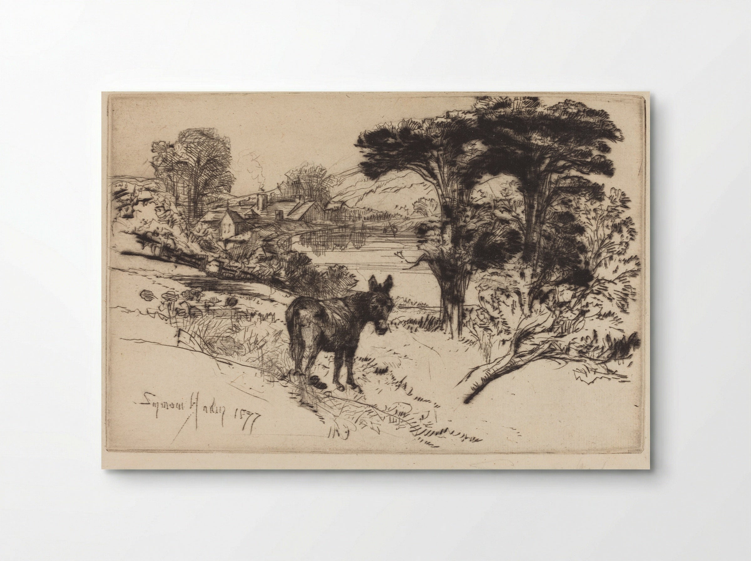 Challow Farm - Francis Seymour Haden - Poster