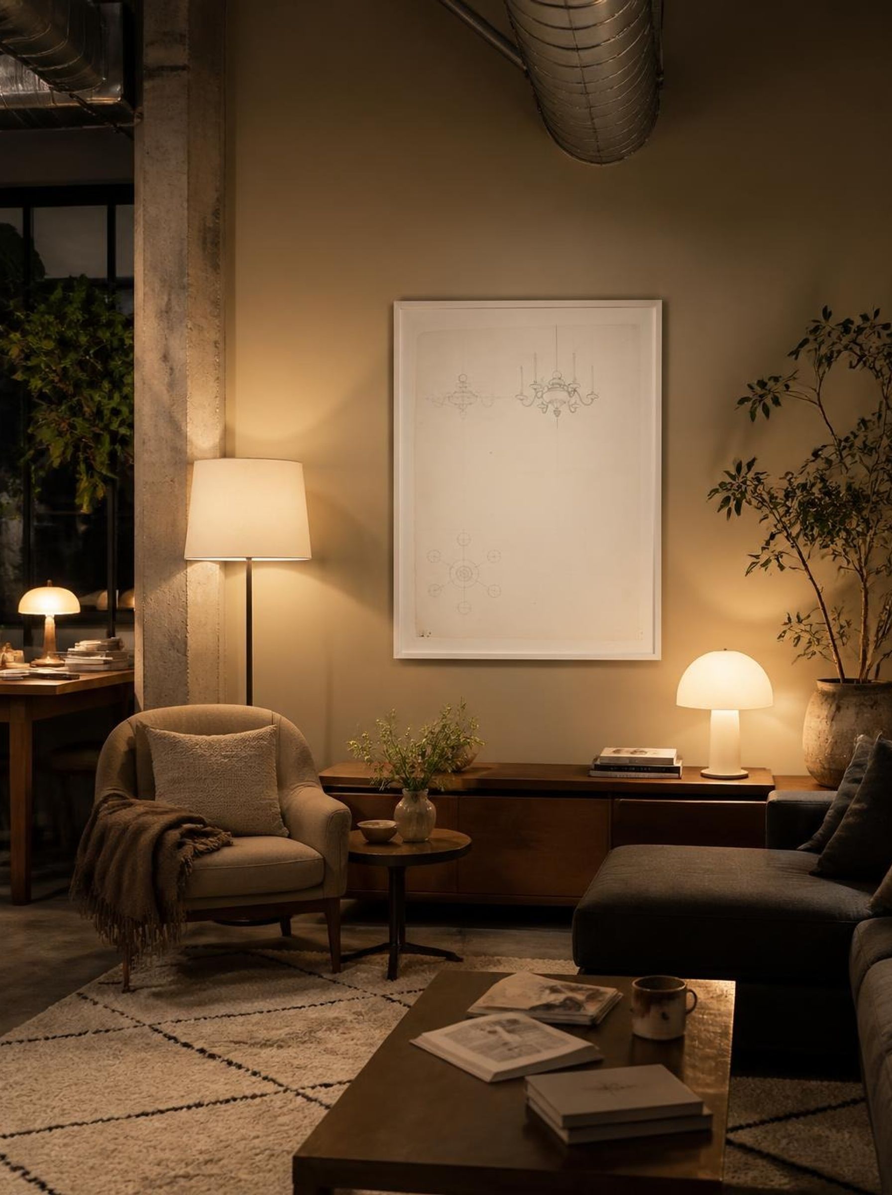 Chandelier in Plan, Elevation, and Perspective - Washington Allston - Lifestyle