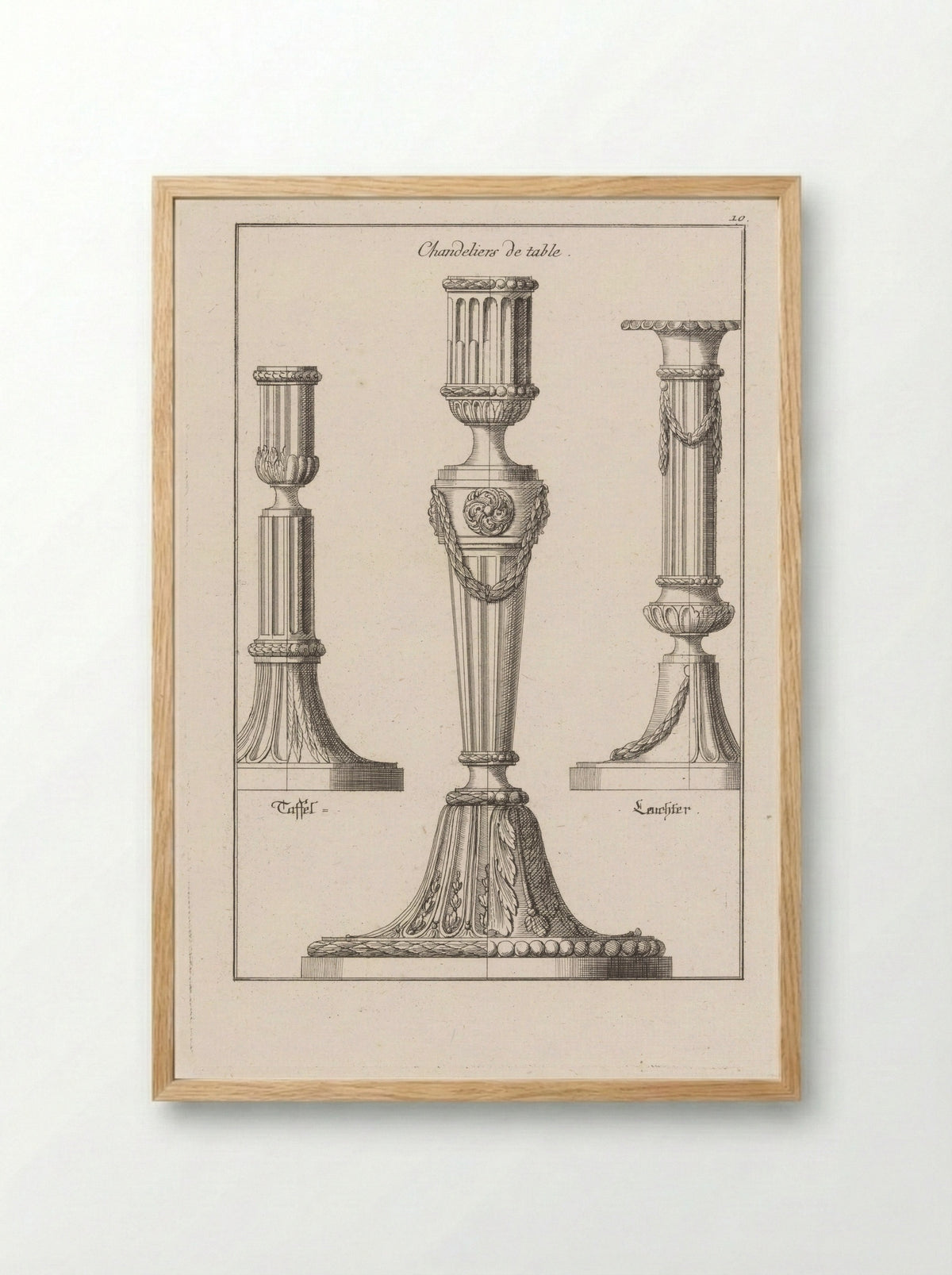 Chandeliers de table - Franz Xaver Habermann - Framed Print Wood