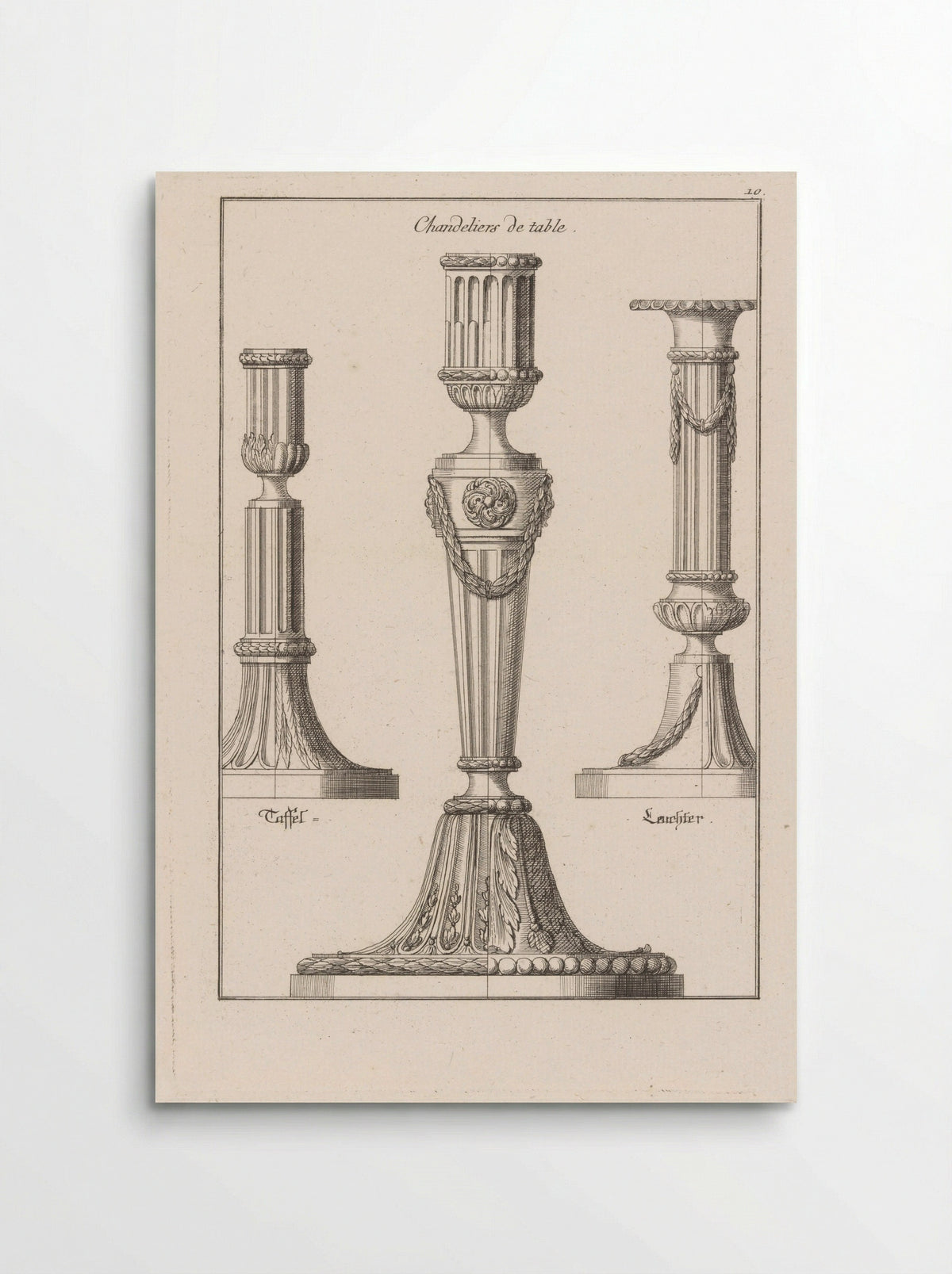 Chandeliers de table - Franz Xaver Habermann - Poster