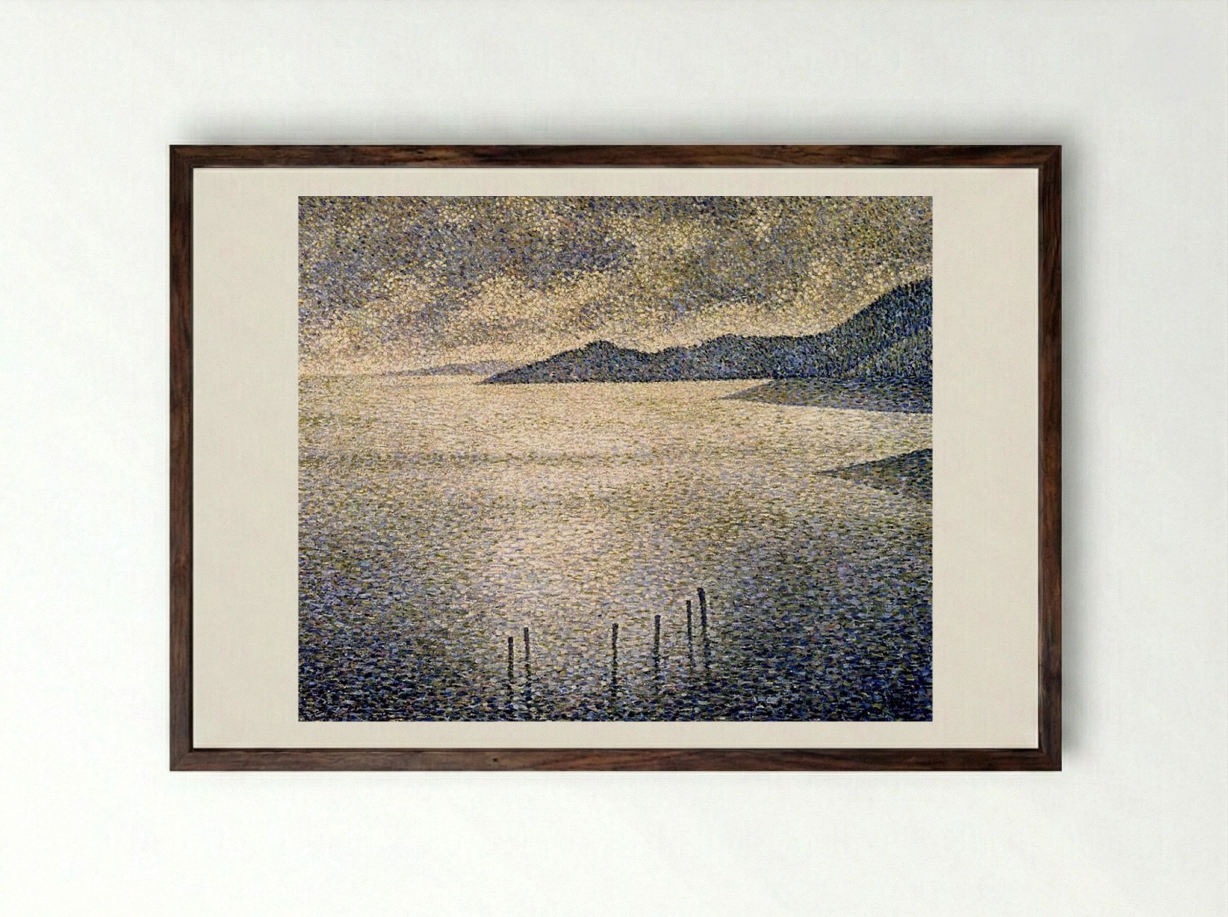 Channel Coast - Théo van Rysselberghe - Framed Print Dark Wood