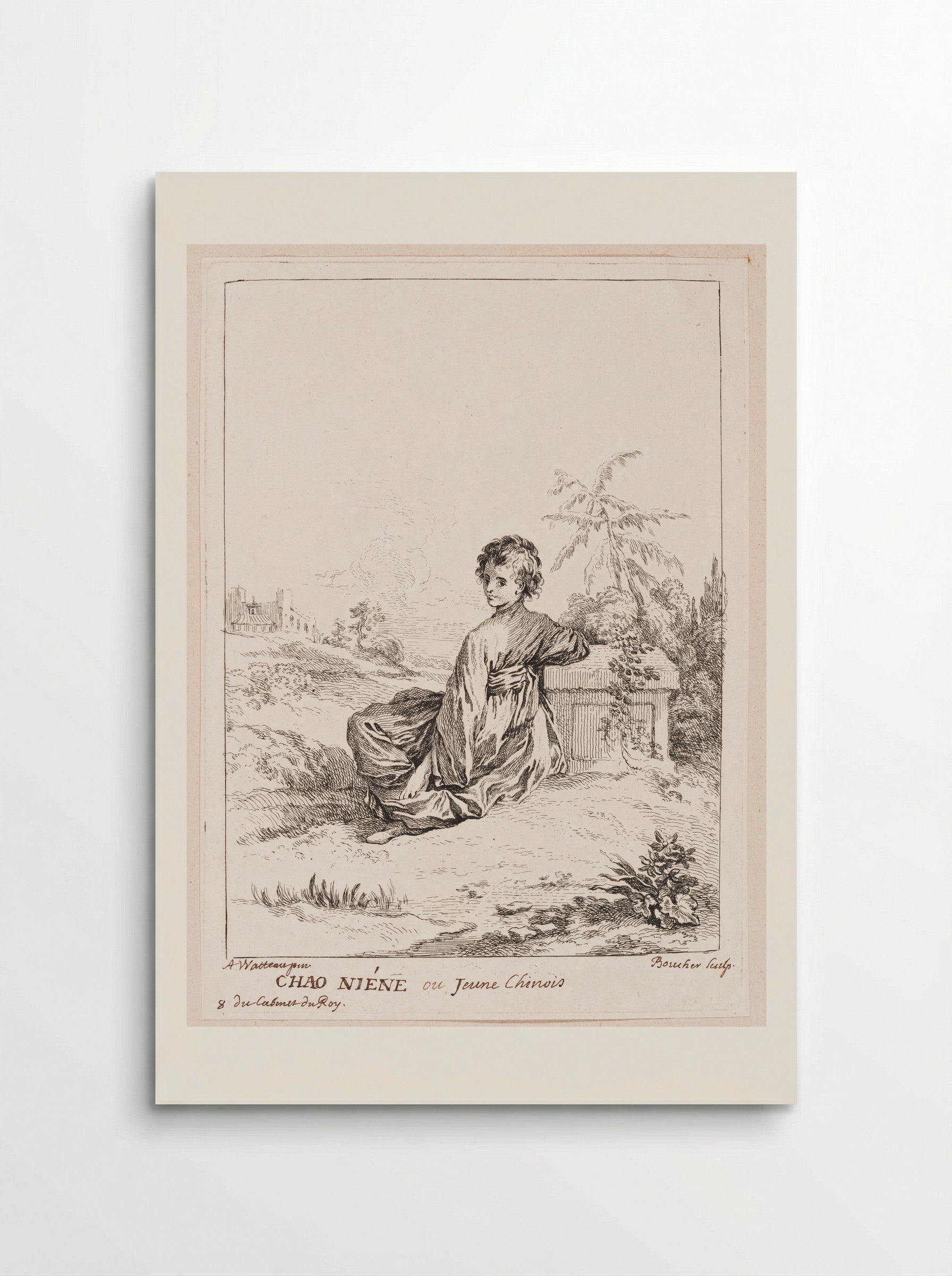 Chao Niene or Young Chinese Boy - François Boucher - Poster