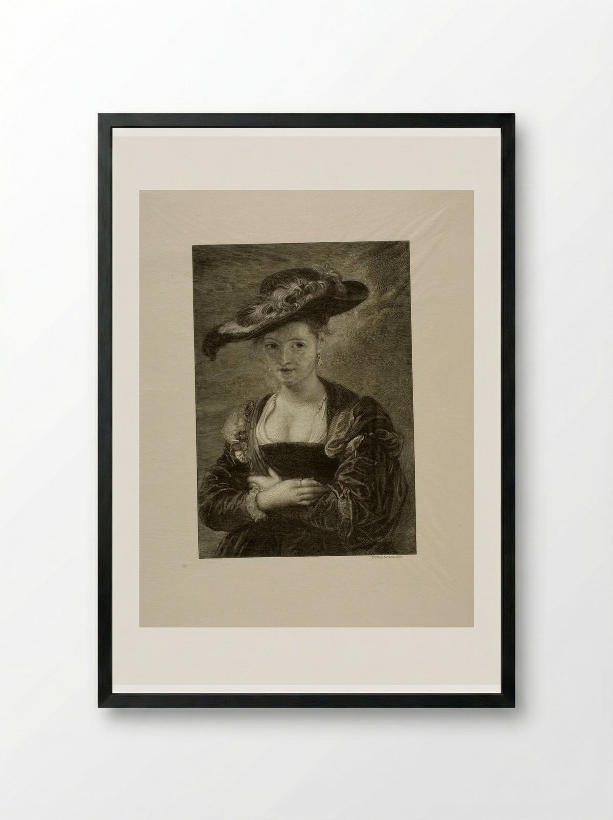 Chapeau de paille - Timothy Cole - Framed Print Black