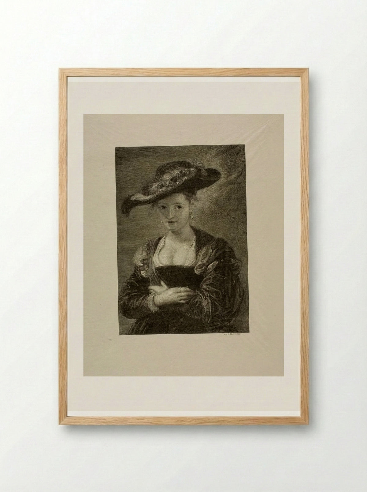 Chapeau de paille - Timothy Cole - Framed Print Wood
