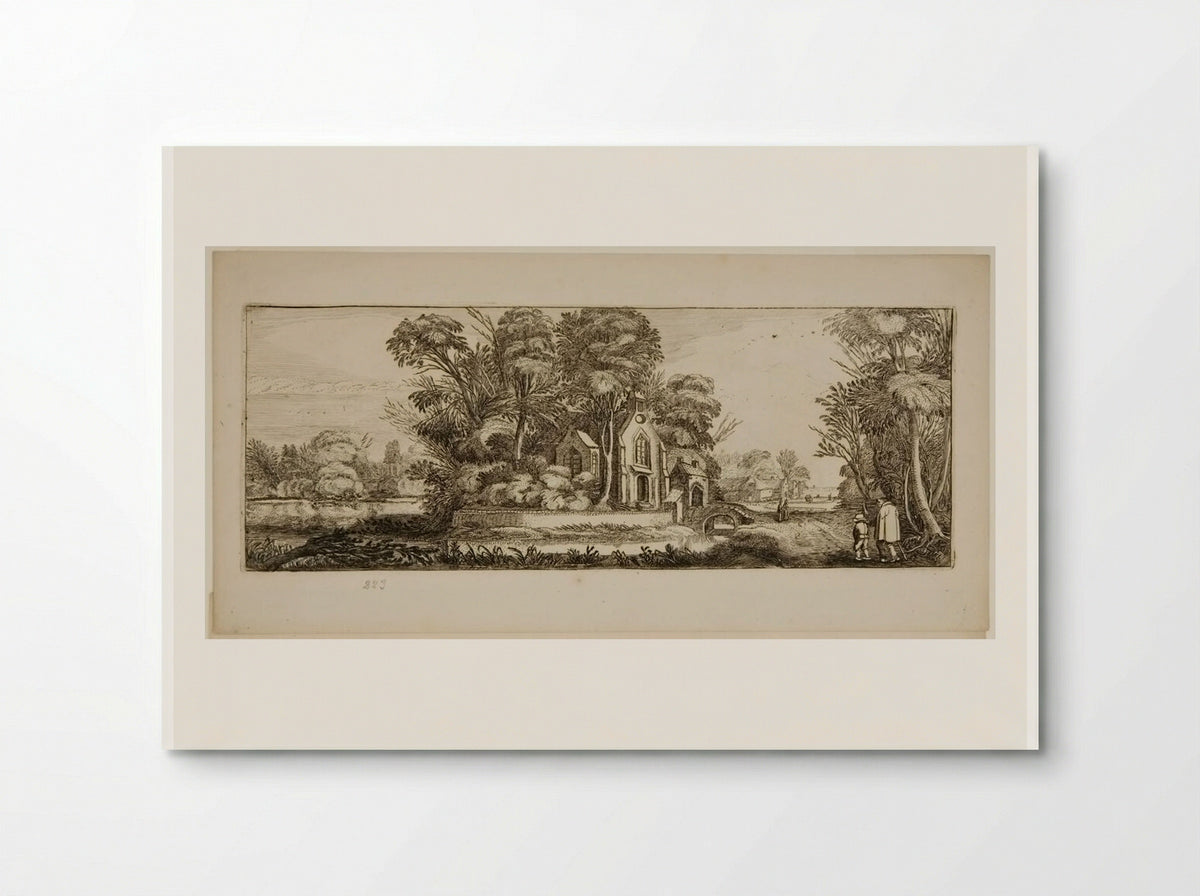 Chapel near a Pond - Jan van de Velde II - Poster
