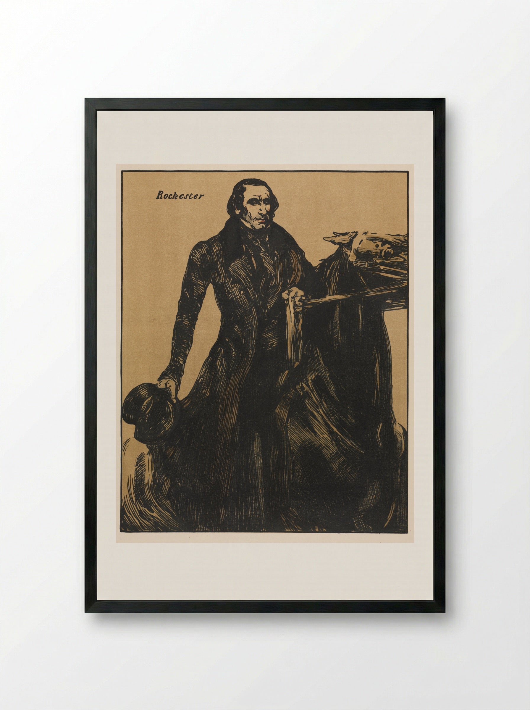 Characters of Romance: Rochester - William Nicholson - Framed Print Black