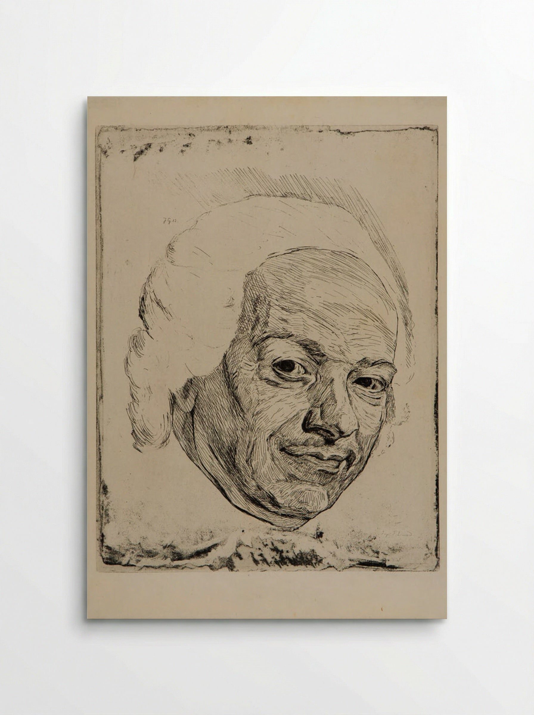 Chardin (Portrait Etching) - Jules de Goncourt - Poster