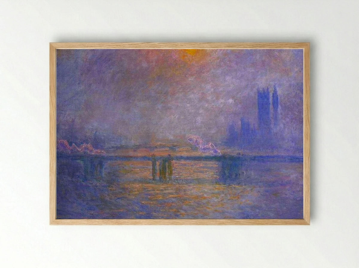 Charing Cross Bridge - Claude Monet - Framed Print Wood