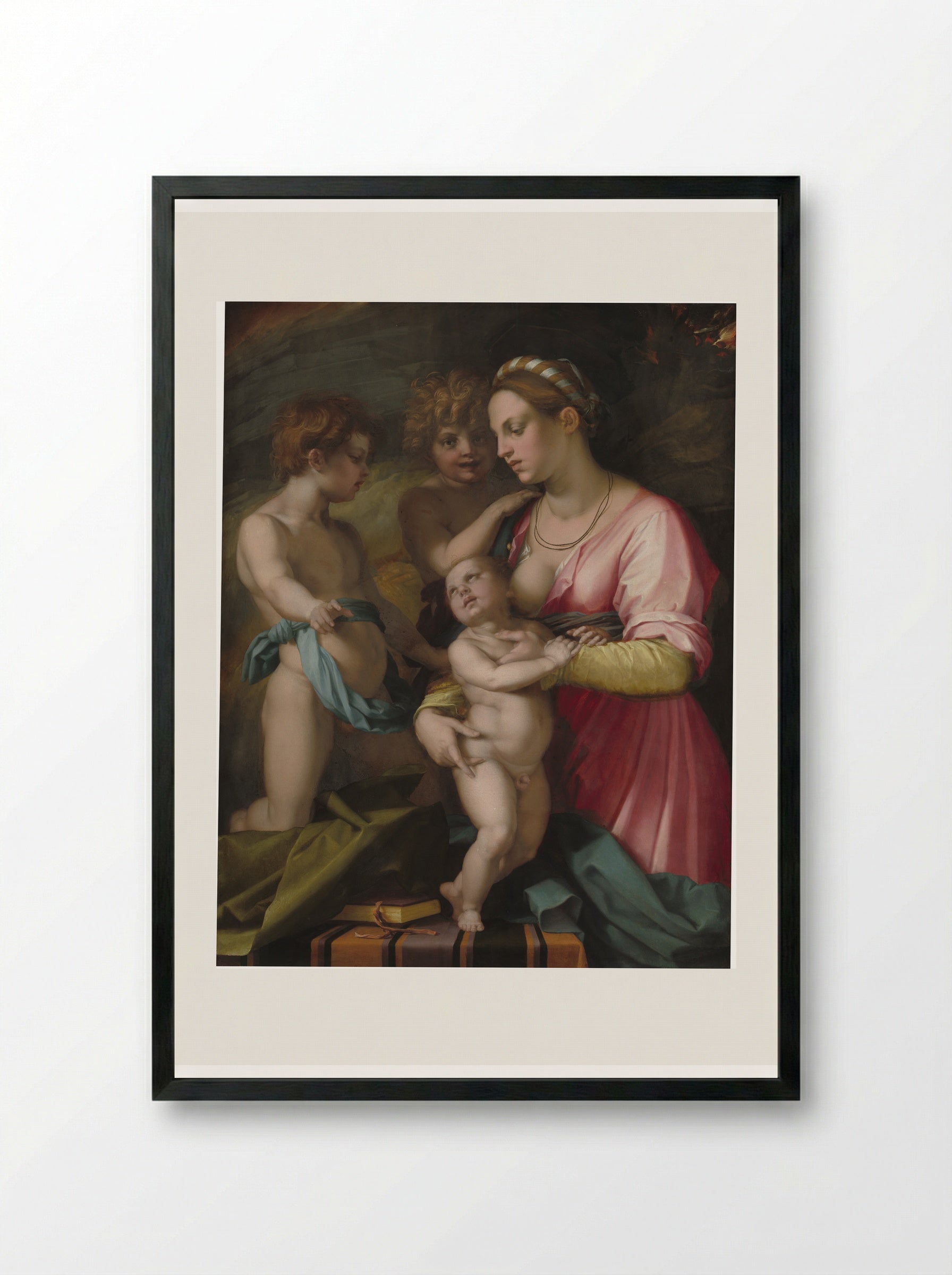Charity - Andrea del Sarto - Framed Print Black