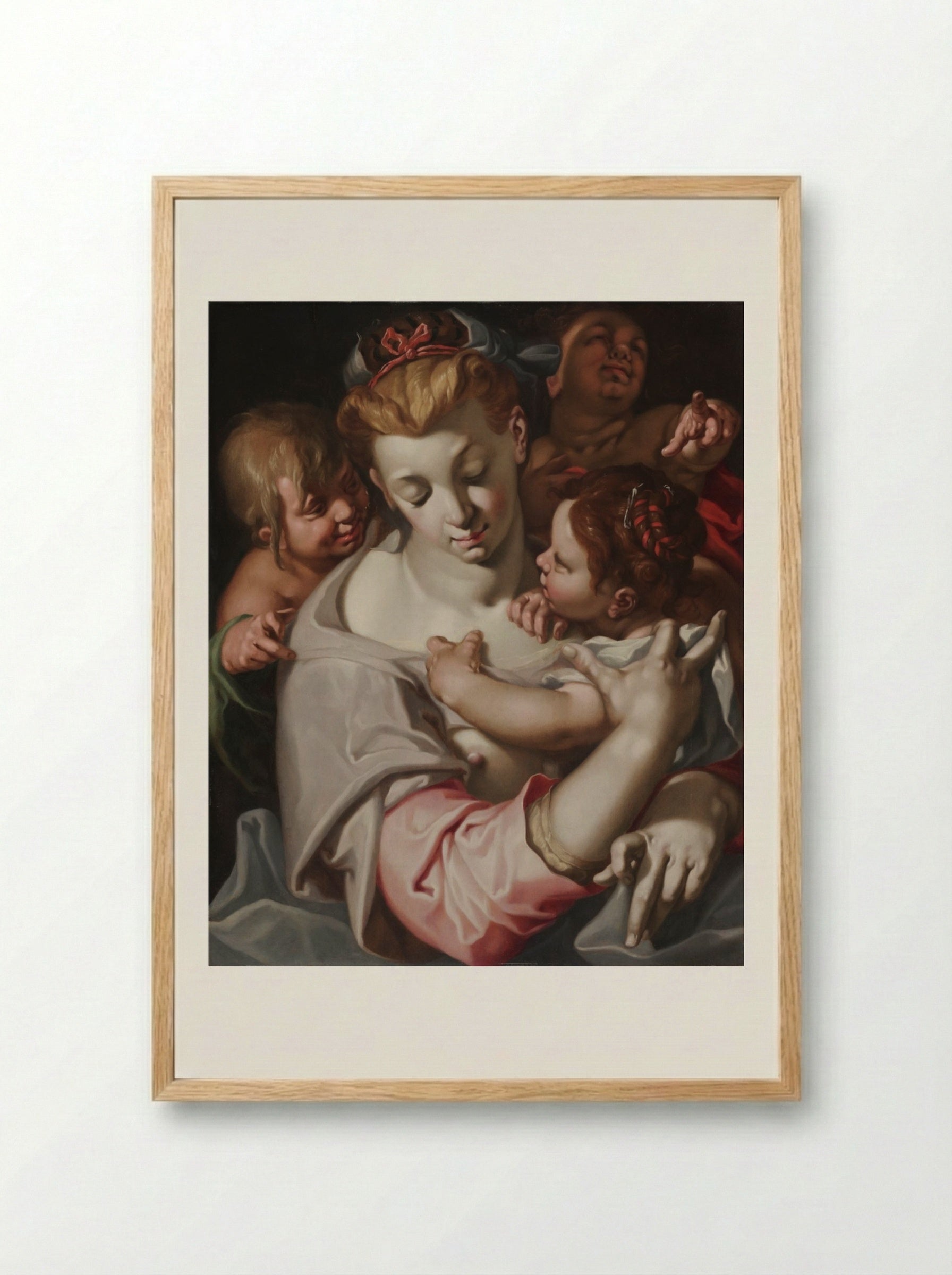Charity - Abraham Bloemaert - Framed Print Wood