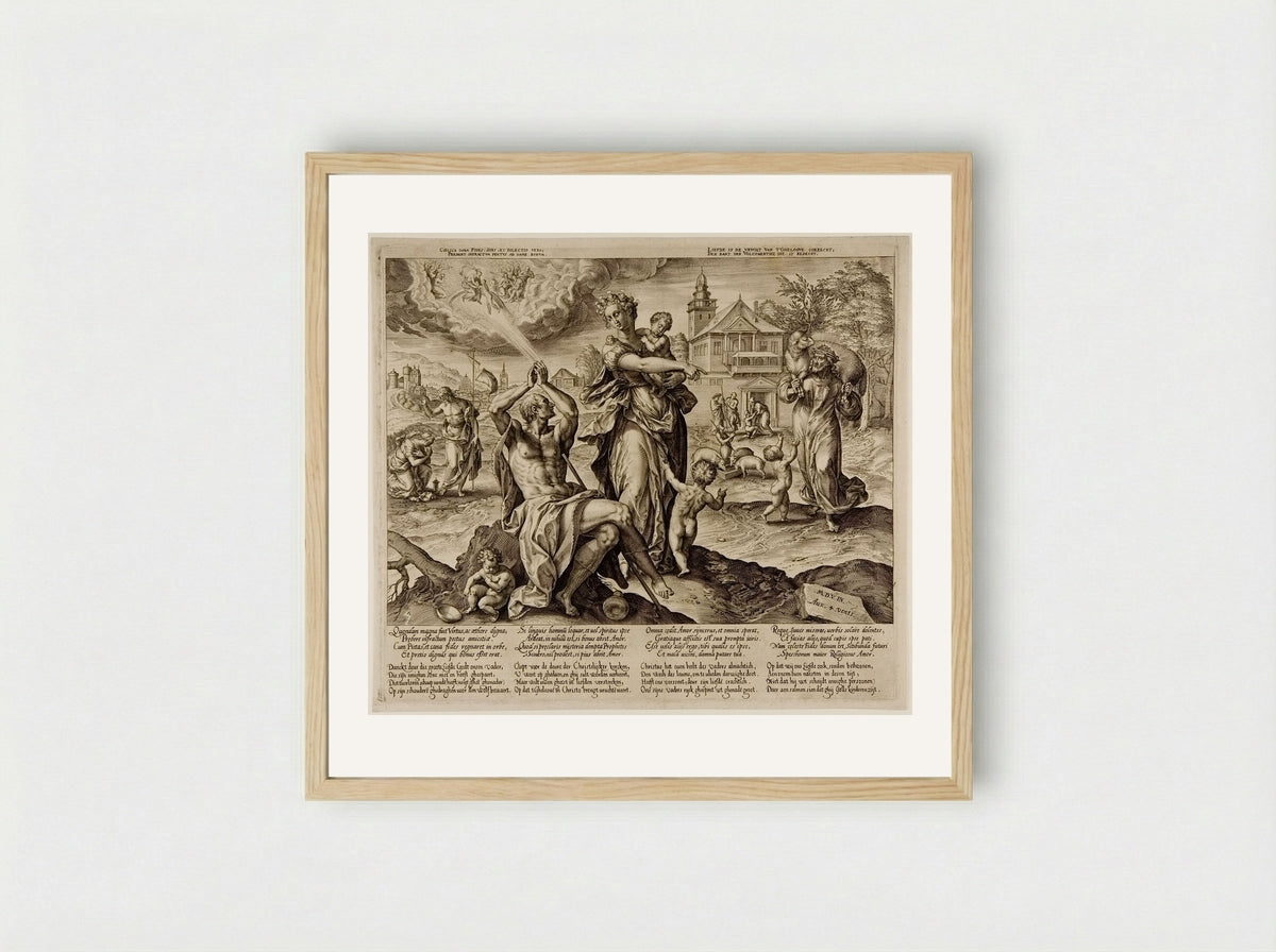 Charity - Hieronymus Wierix - Framed Print Wood