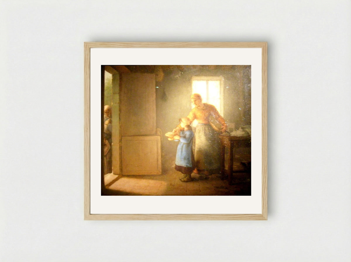 Charity - Jean-Francois Millet - Framed Print Wood