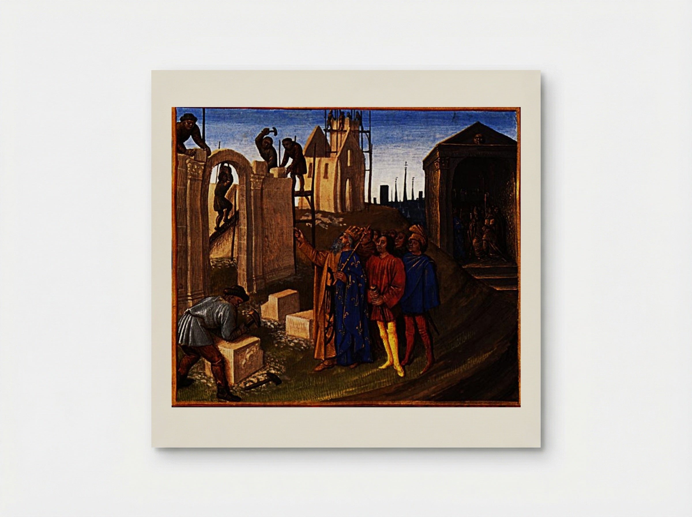 Charlemagne as a Builder - Jean Fouquet - Poster