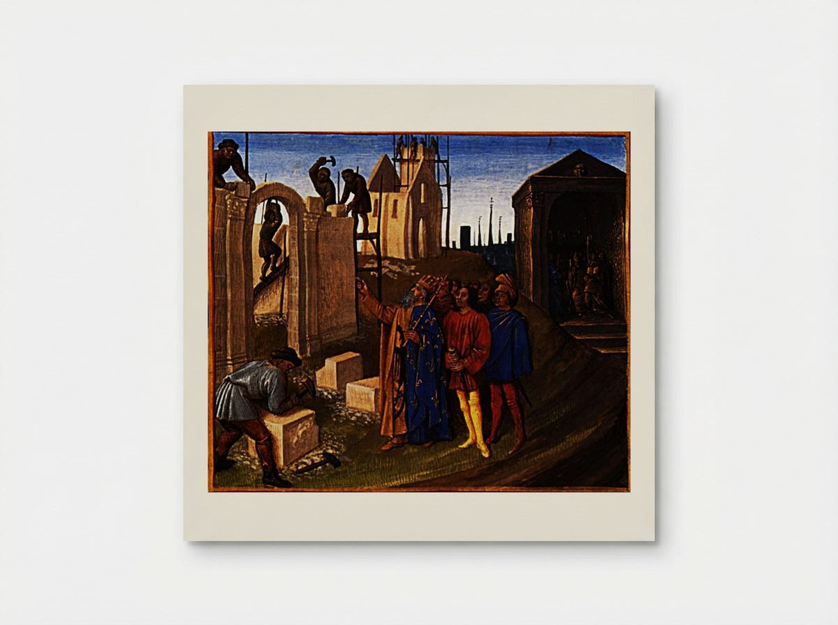 Charlemagne as a Builder - Jean Fouquet - Poster