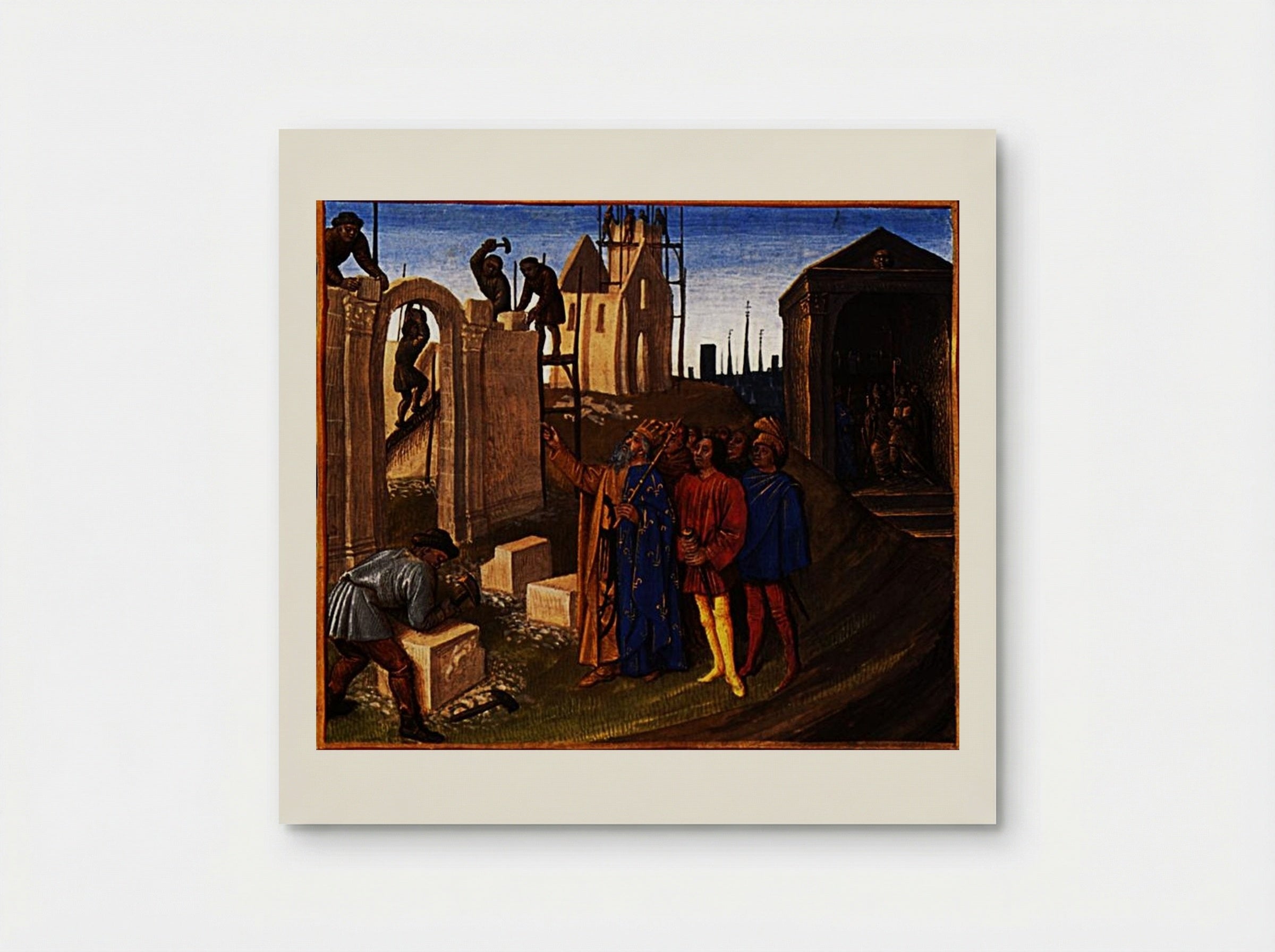 Charlemagne as a Builder - Jean Fouquet - Poster