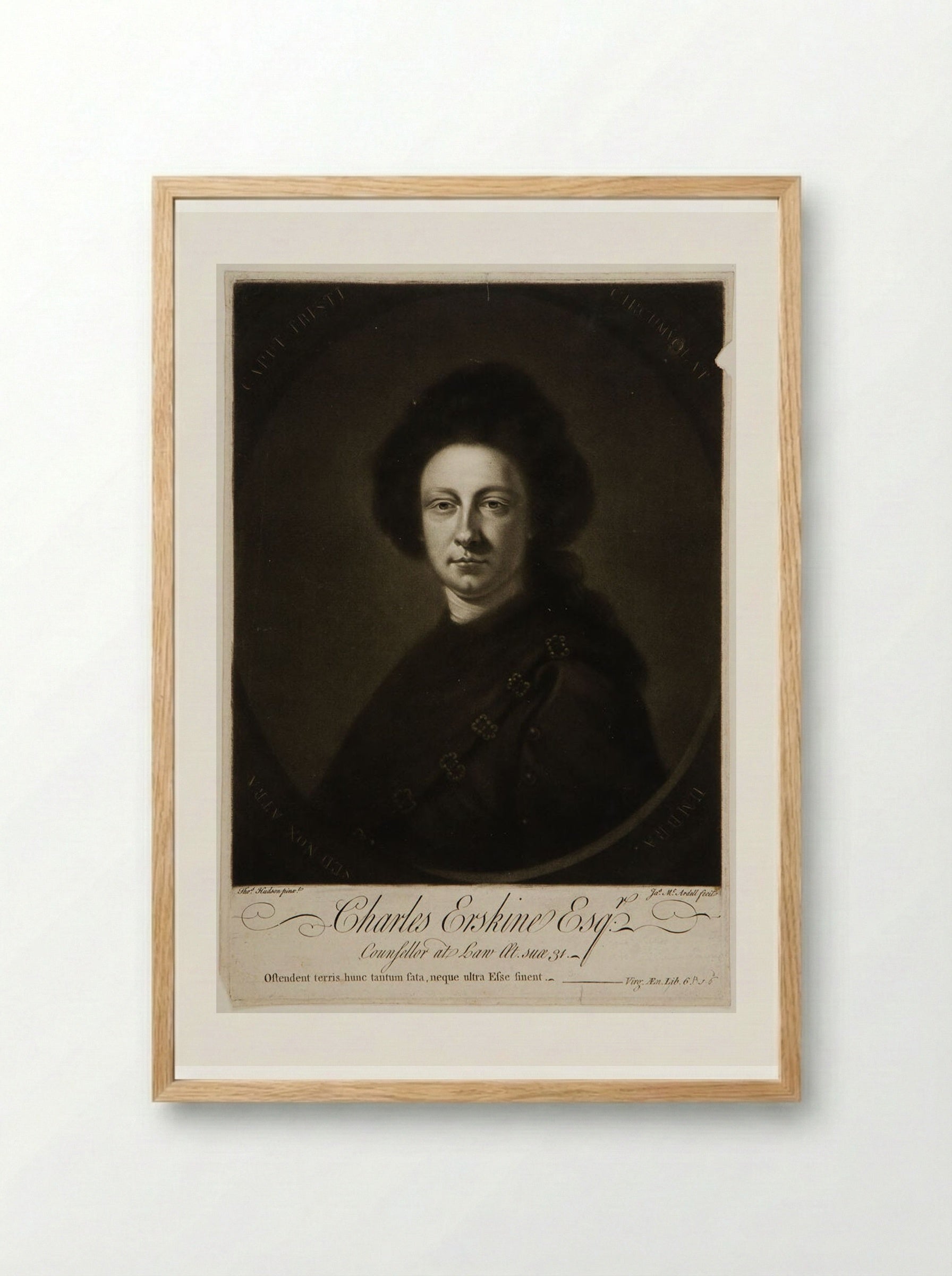 Charles Erskine, Esq. - James McArdell - Framed Print Wood