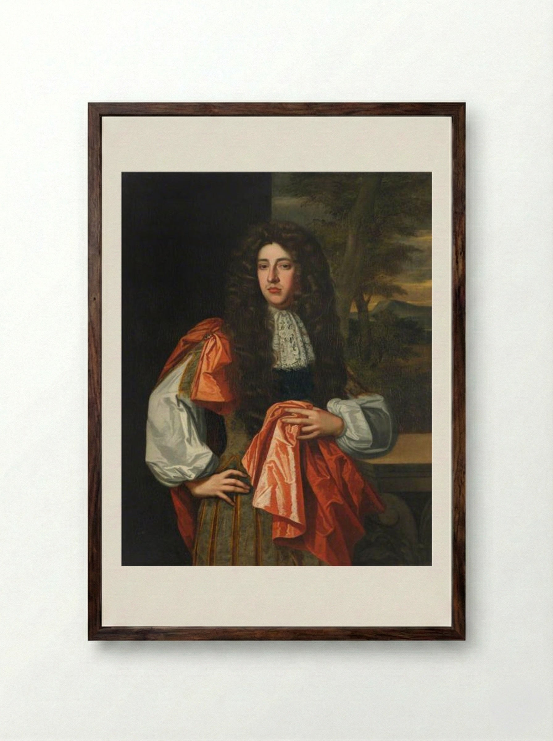 Charles Fanshawe, 4th Viscount Fanshawe of Dromore - John Riley - Framed Print Dark Wood