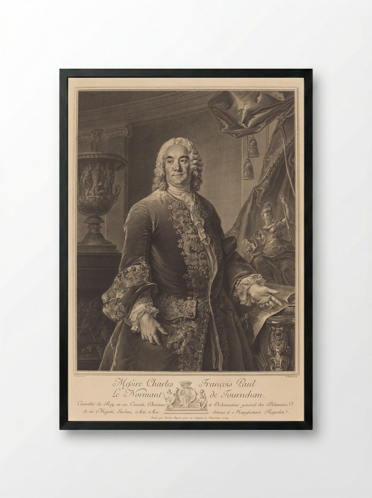 Charles François Paul Le Normant de Tournehèm - Nicolas Gabriel Dupuis - Framed Print Black