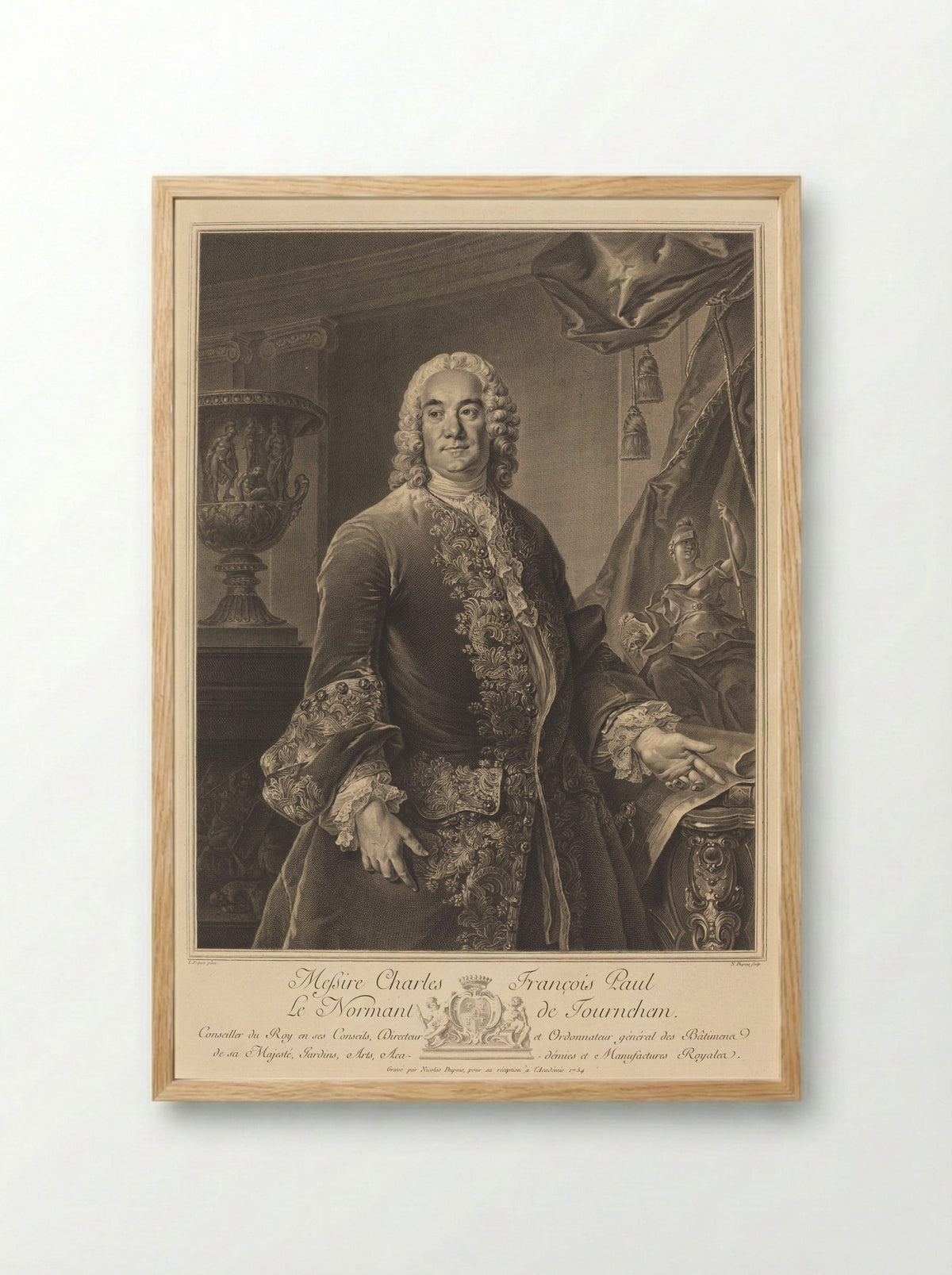 Charles François Paul Le Normant de Tournehèm - Nicolas Gabriel Dupuis - Framed Print Wood