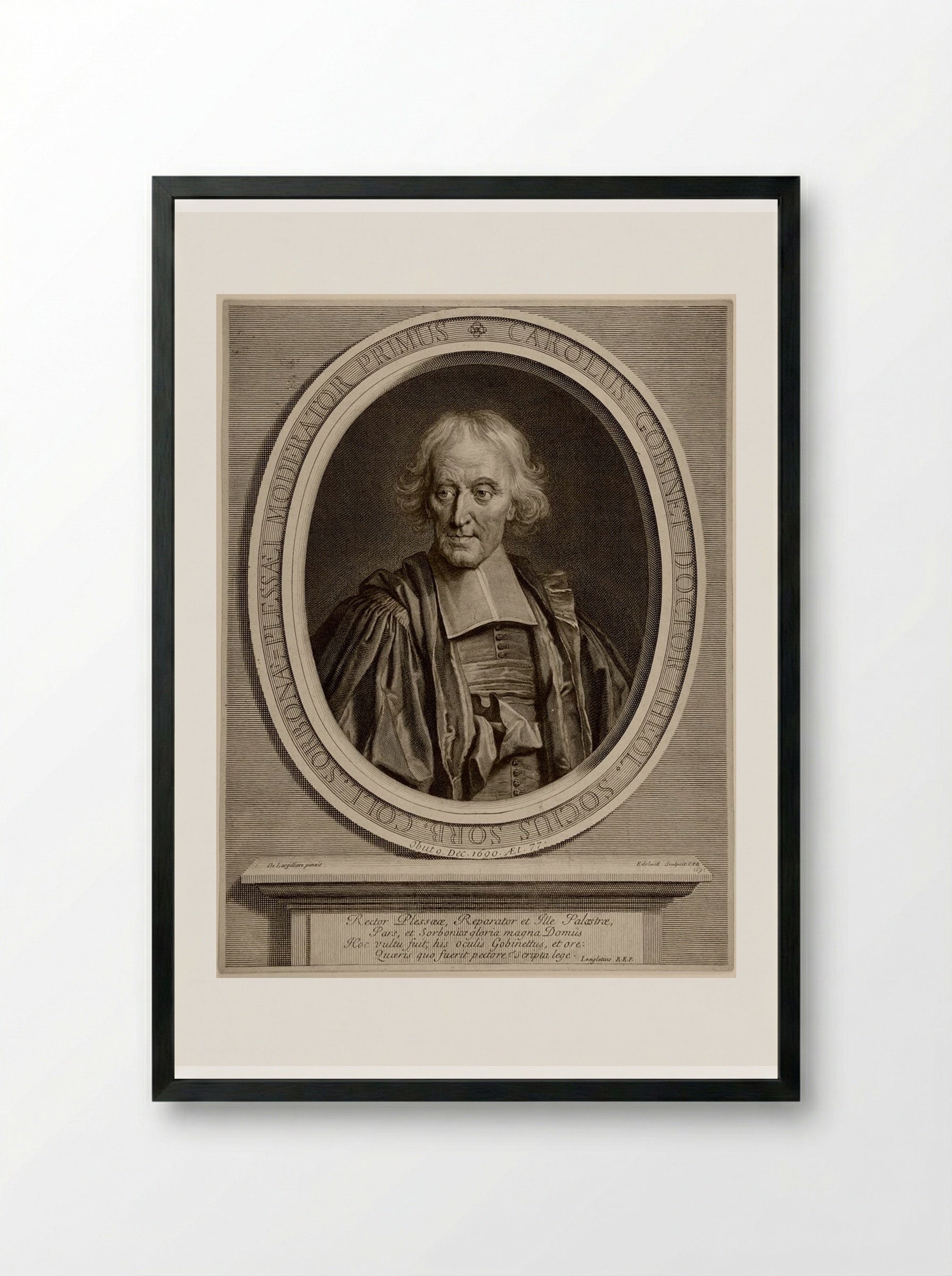 Charles Gobinet - Gérard Edelinck - Framed Print Black