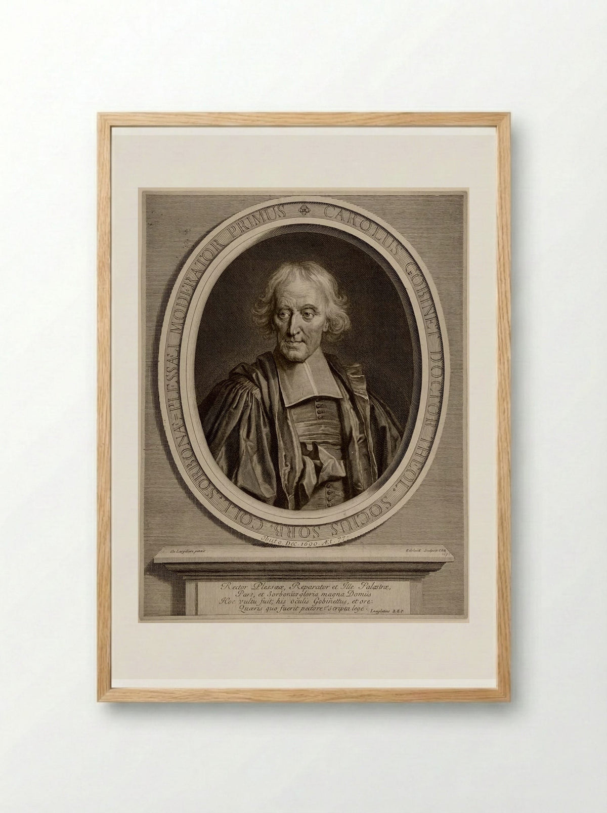 Charles Gobinet - Gérard Edelinck - Framed Print Wood
