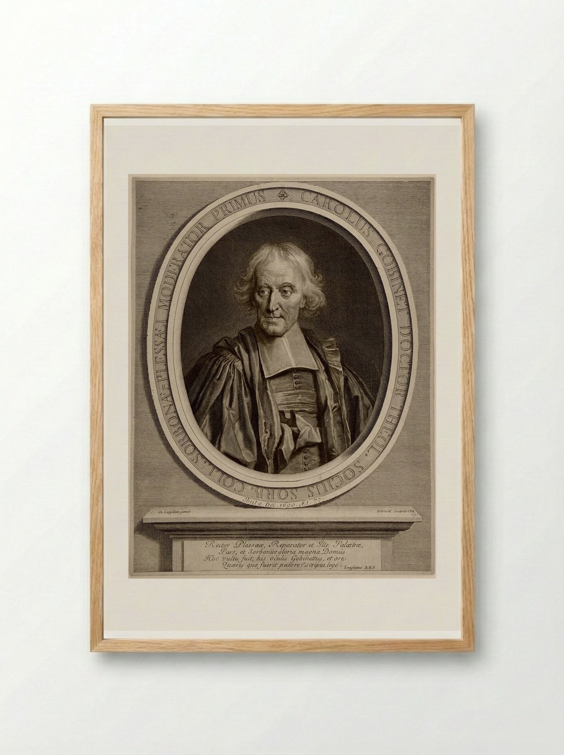 Charles Gobinet - Gérard Edelinck - Framed Print Wood