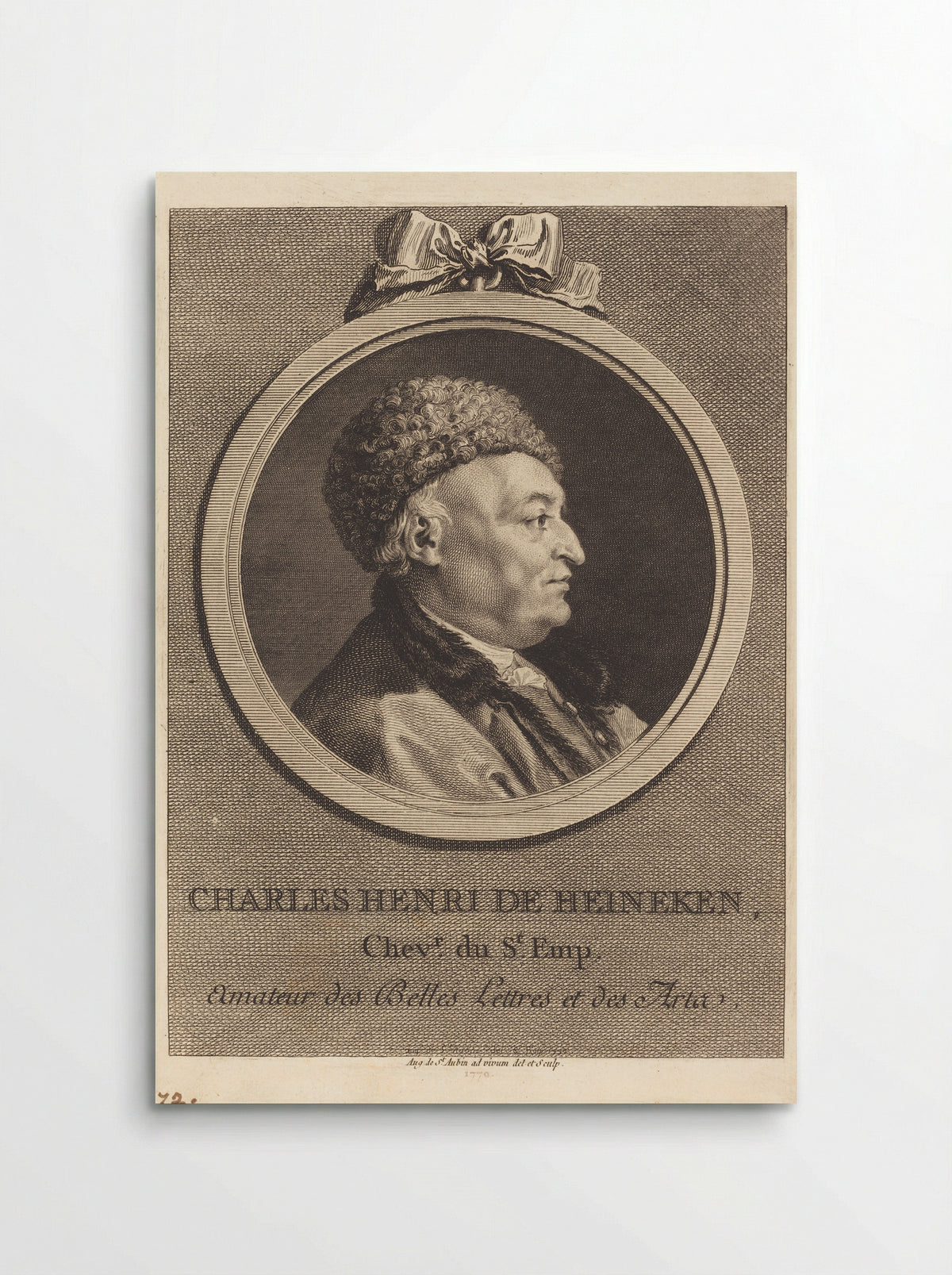 Charles Henri de Heineken - Augustin de Saint-Aubin - Poster