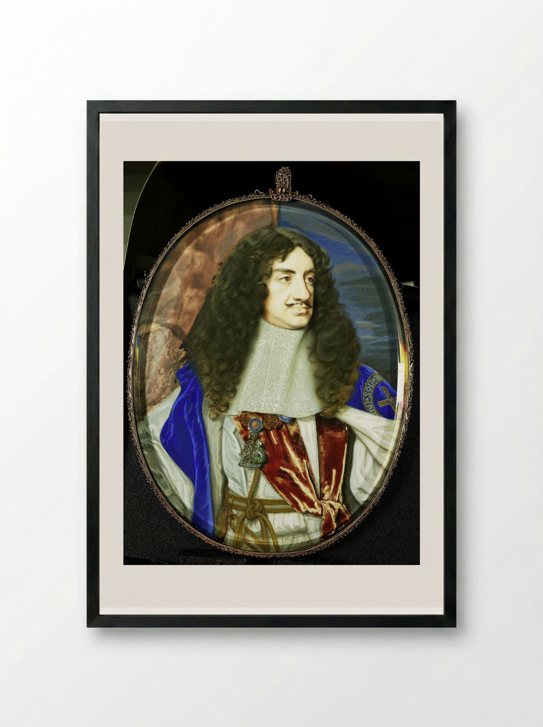 Charles II - Samuel Cooper - Framed Print Black