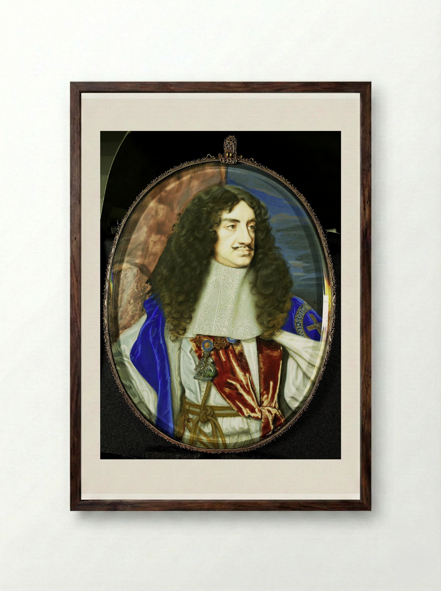 Charles II - Samuel Cooper - Framed Print Dark Wood
