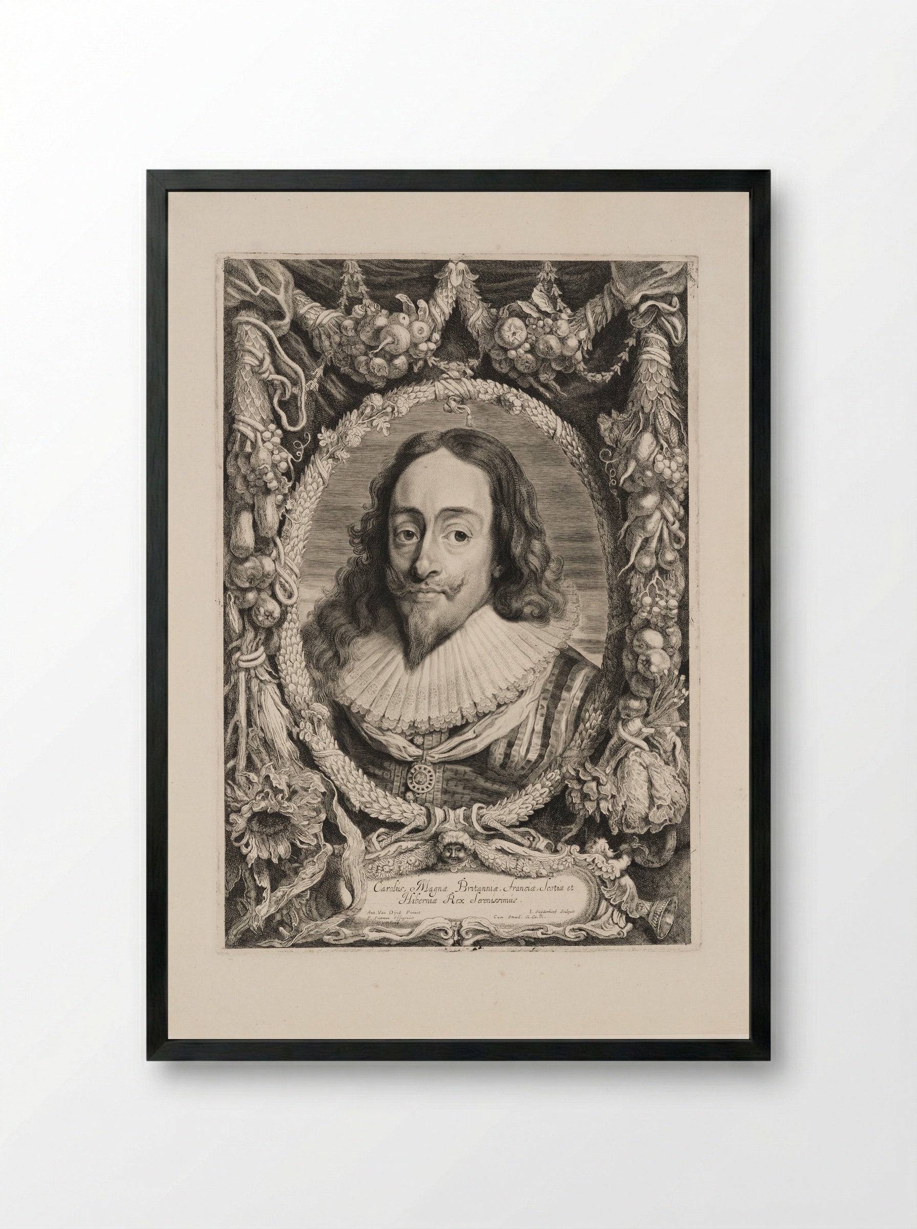 Charles I - Jonas Suyderhoef - Framed Print Black